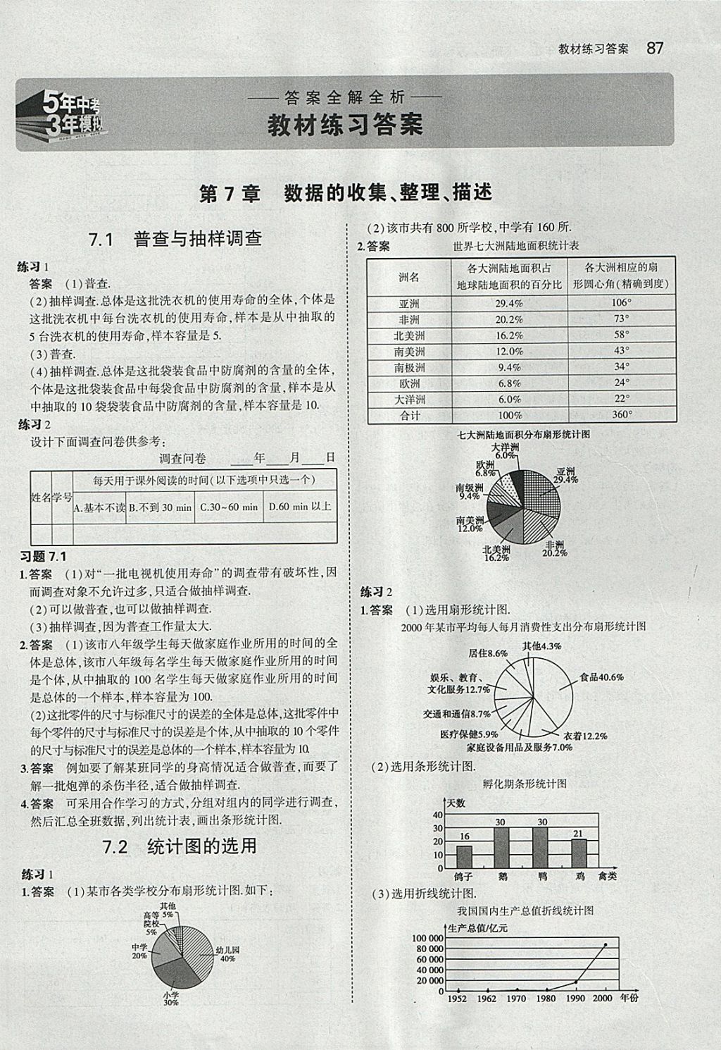 课本苏科版八年级数学下册 参考答案第1页