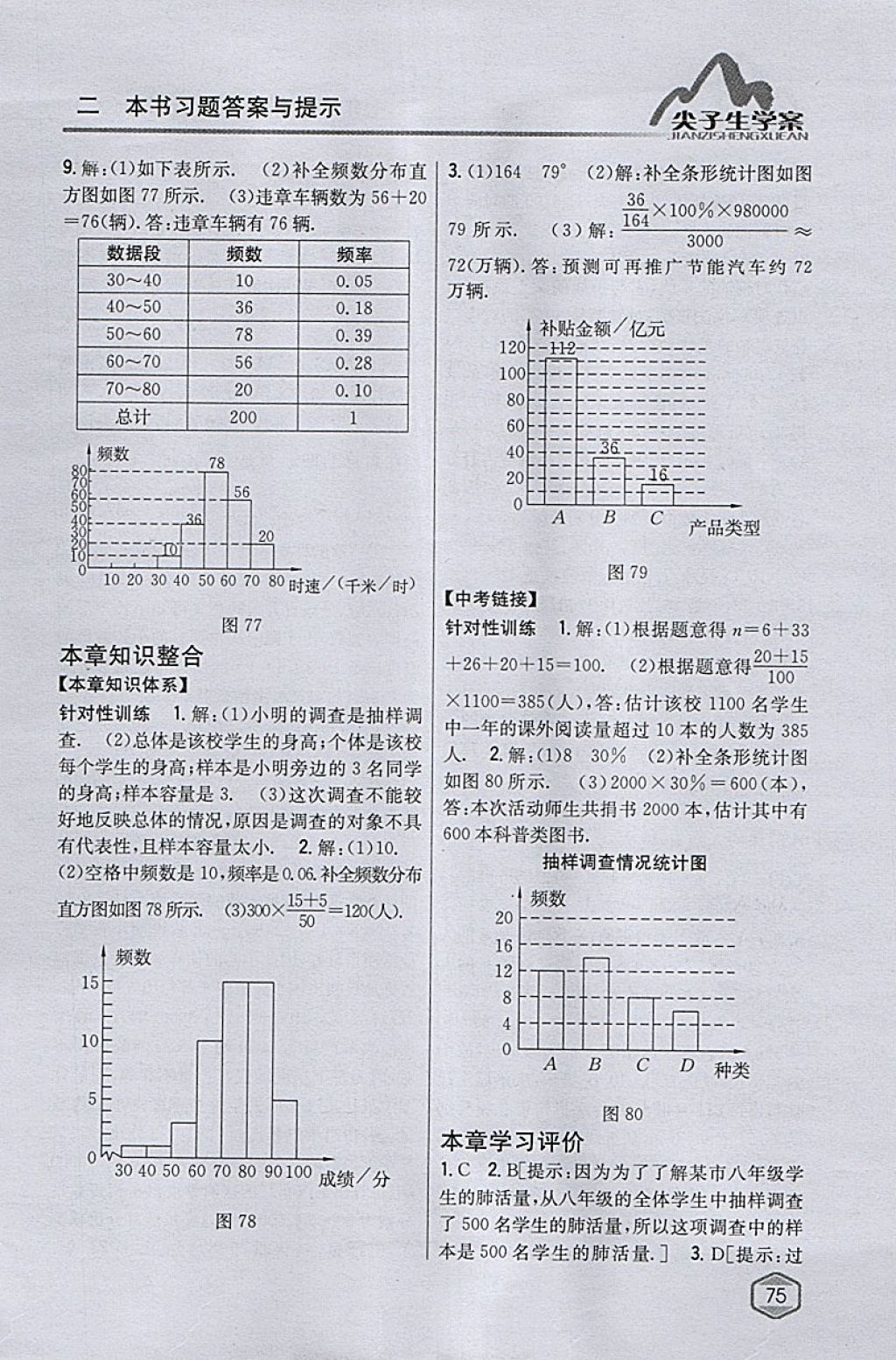 2018年尖子生学案七年级数学下册人教版 参考答案第35页