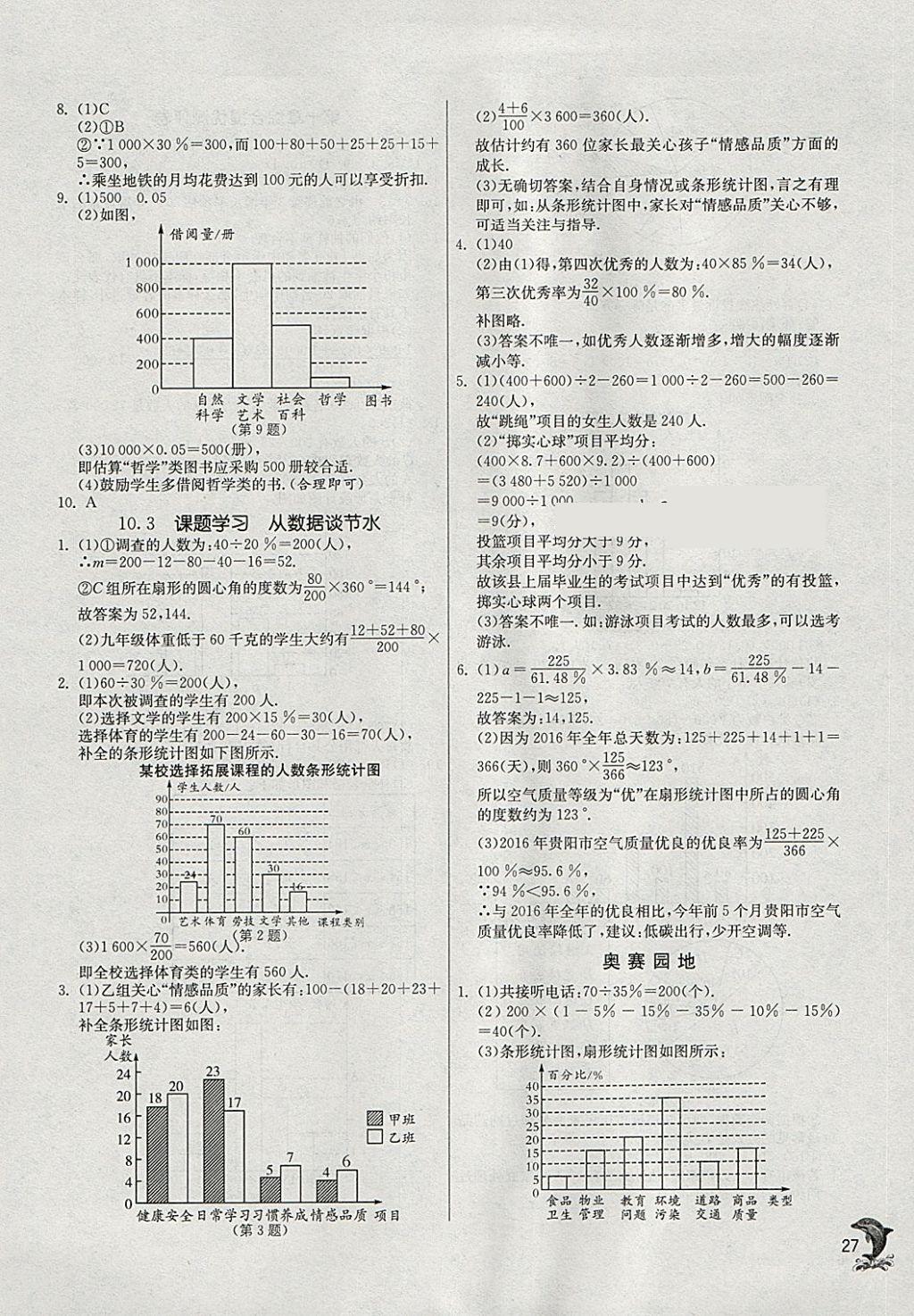 2018年實(shí)驗(yàn)班提優(yōu)訓(xùn)練七年級(jí)數(shù)學(xué)下冊人教版 參考答案第27頁