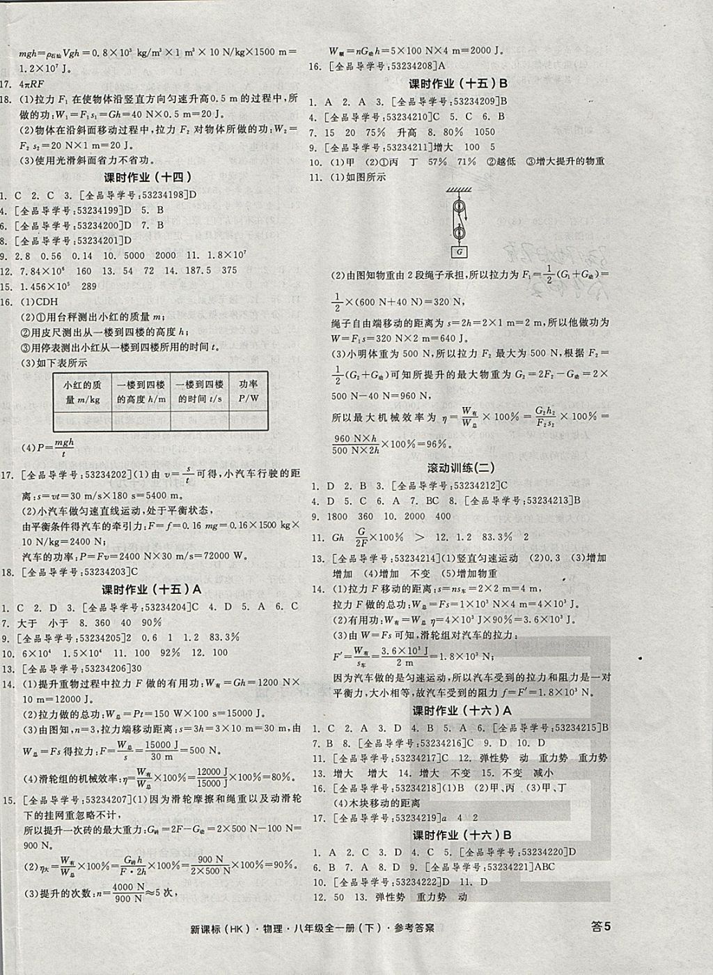 2018年全品學(xué)練考八年級物理全一冊下滬科版 參考答案第10頁