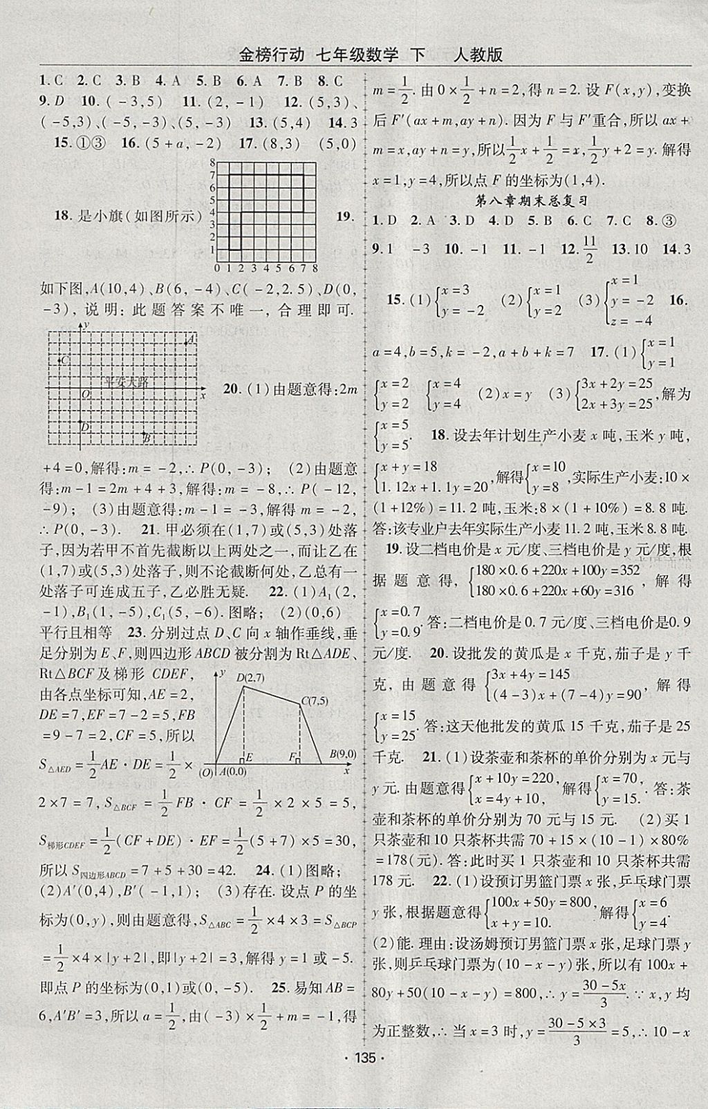 2018年金榜行動(dòng)課時(shí)導(dǎo)學(xué)案七年級(jí)數(shù)學(xué)下冊(cè)人教版 參考答案第11頁(yè)