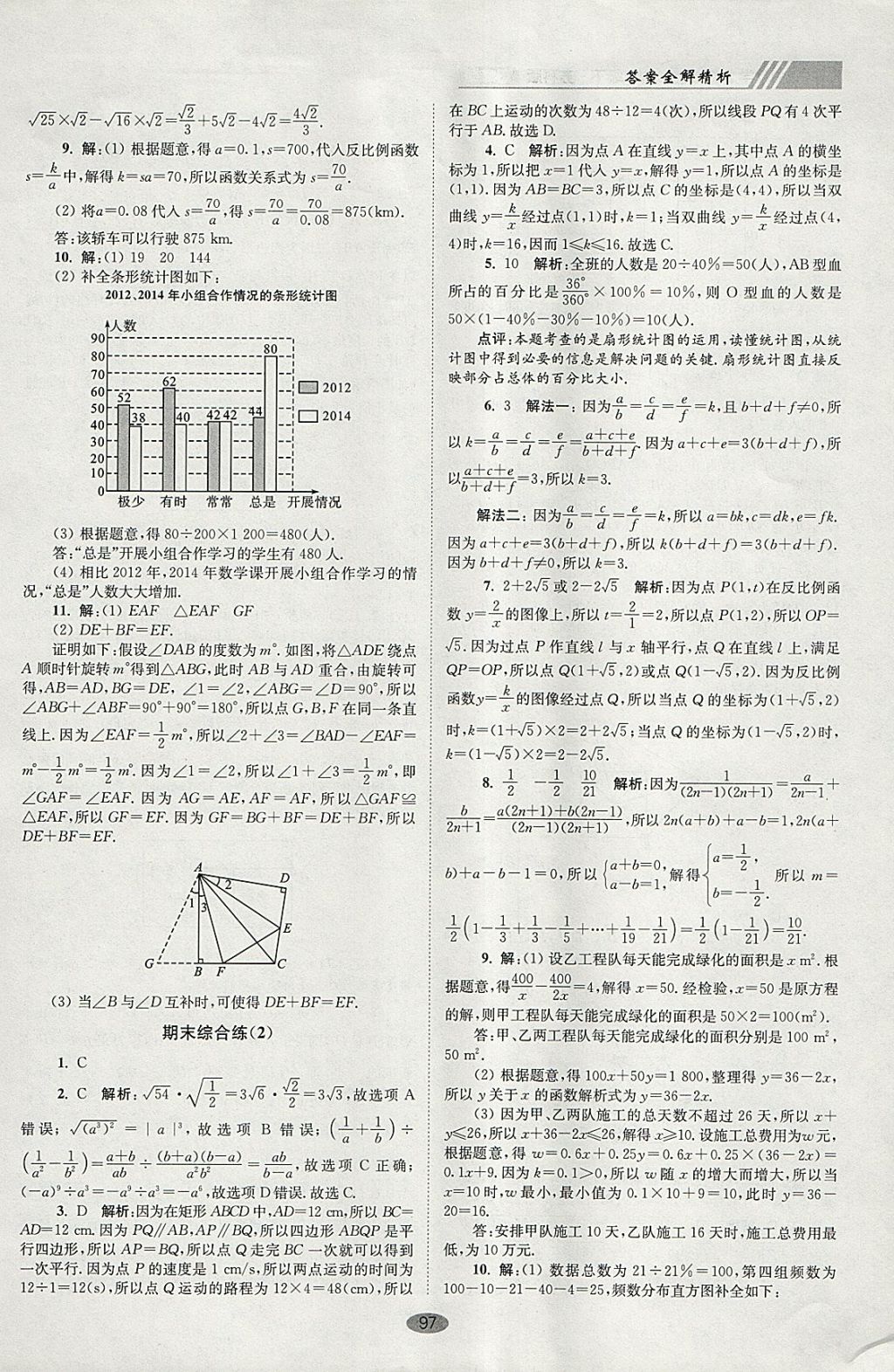 2018年初中數(shù)學(xué)小題狂做八年級(jí)下冊(cè)蘇科版巔峰版 參考答案第29頁