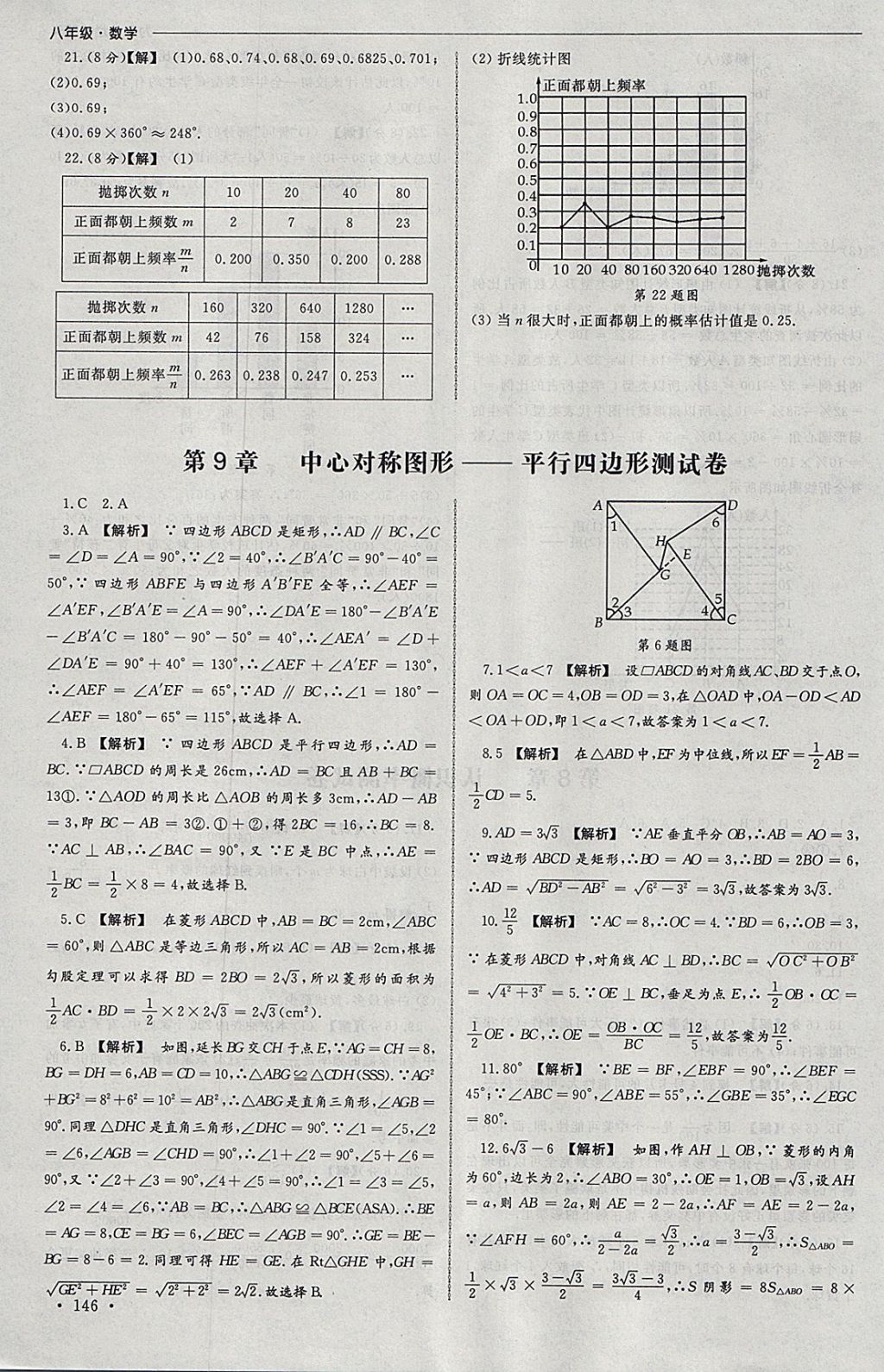 2018年為了燦爛的明天同步訓(xùn)練與拓展課時練八年級數(shù)學(xué)下冊蘇科版 參考答案第26頁