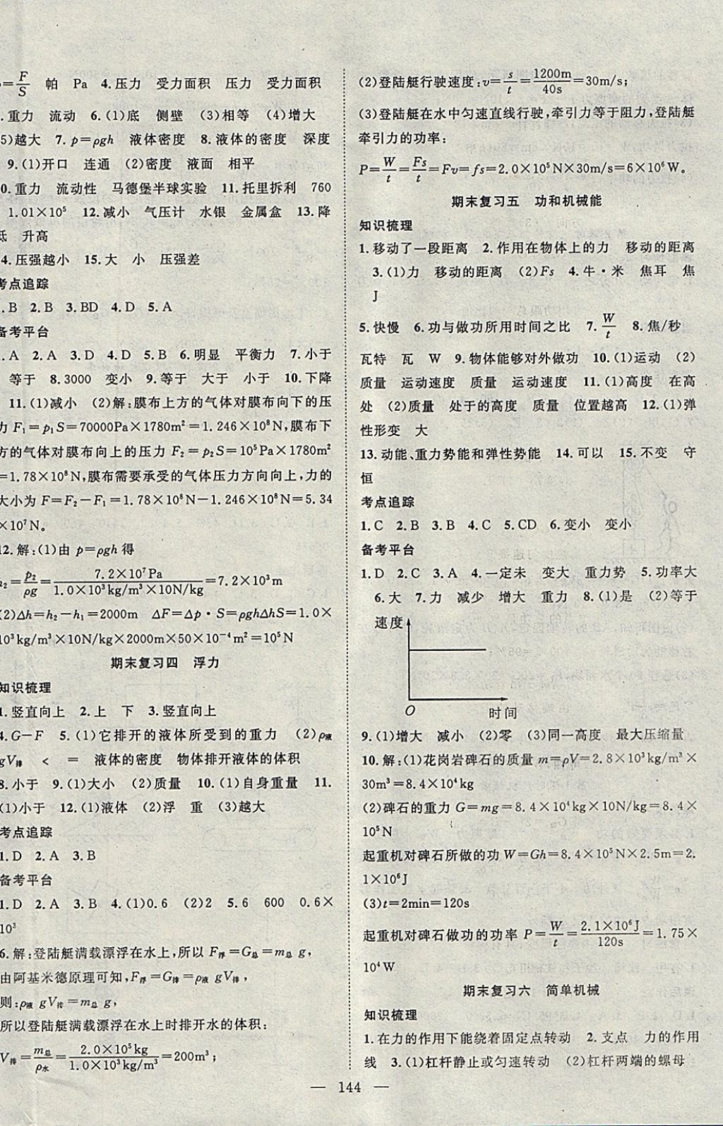 2018年名師學(xué)案八年級(jí)物理下冊(cè) 參考答案第12頁(yè)