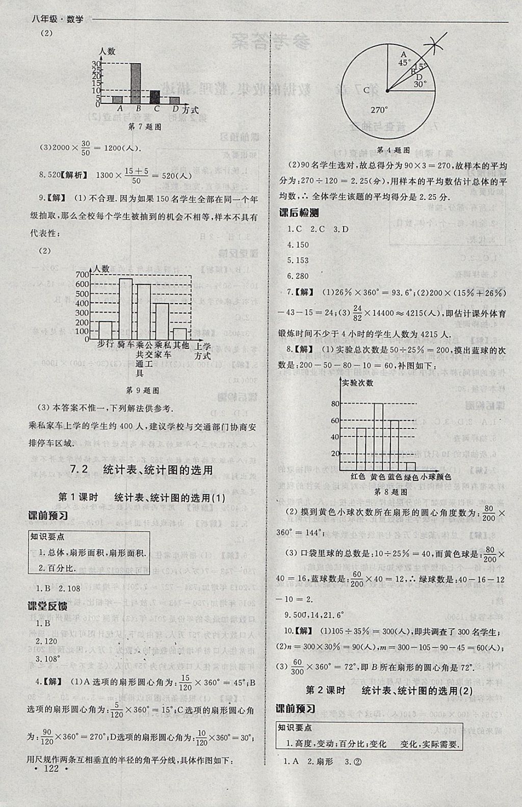 2018年為了燦爛的明天同步訓練與拓展課時練八年級數(shù)學下冊蘇科版 參考答案第2頁