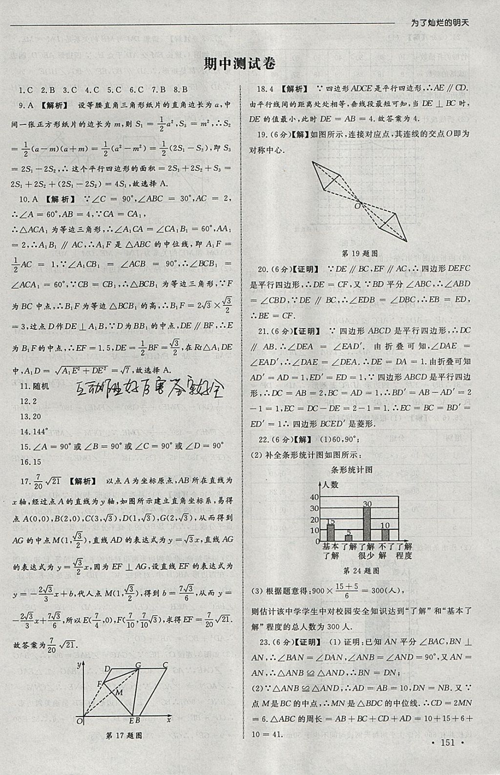 2018年為了燦爛的明天同步訓(xùn)練與拓展課時(shí)練八年級(jí)數(shù)學(xué)下冊(cè)蘇科版 參考答案第31頁(yè)