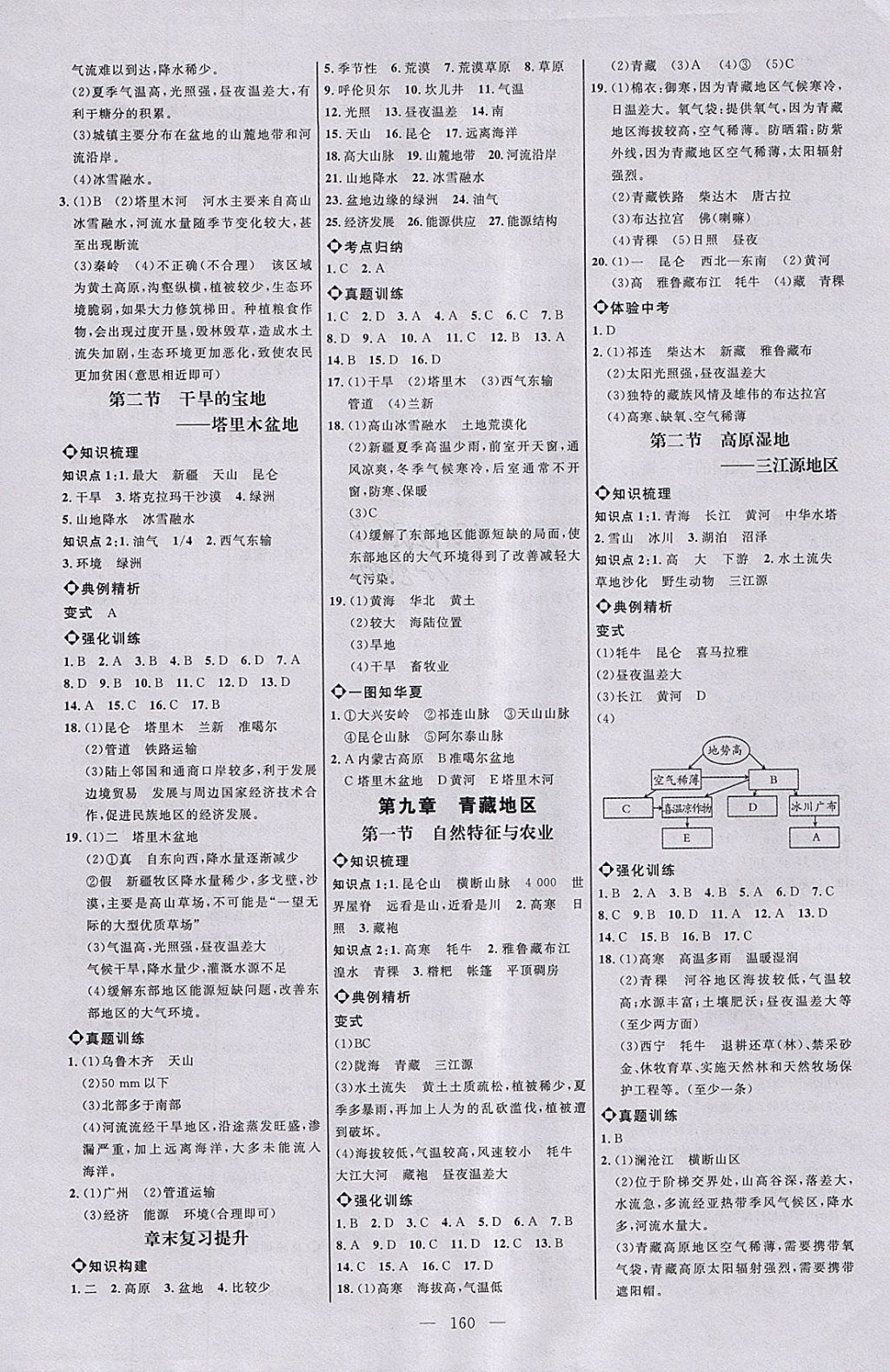 2018年細解巧練七年級地理下冊 參考答案第5頁