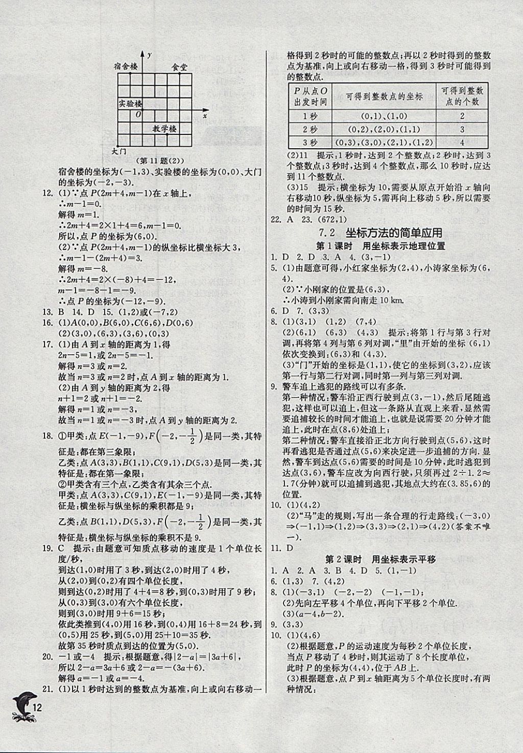 2018年實驗班提優(yōu)訓(xùn)練七年級數(shù)學(xué)下冊人教版 參考答案第12頁