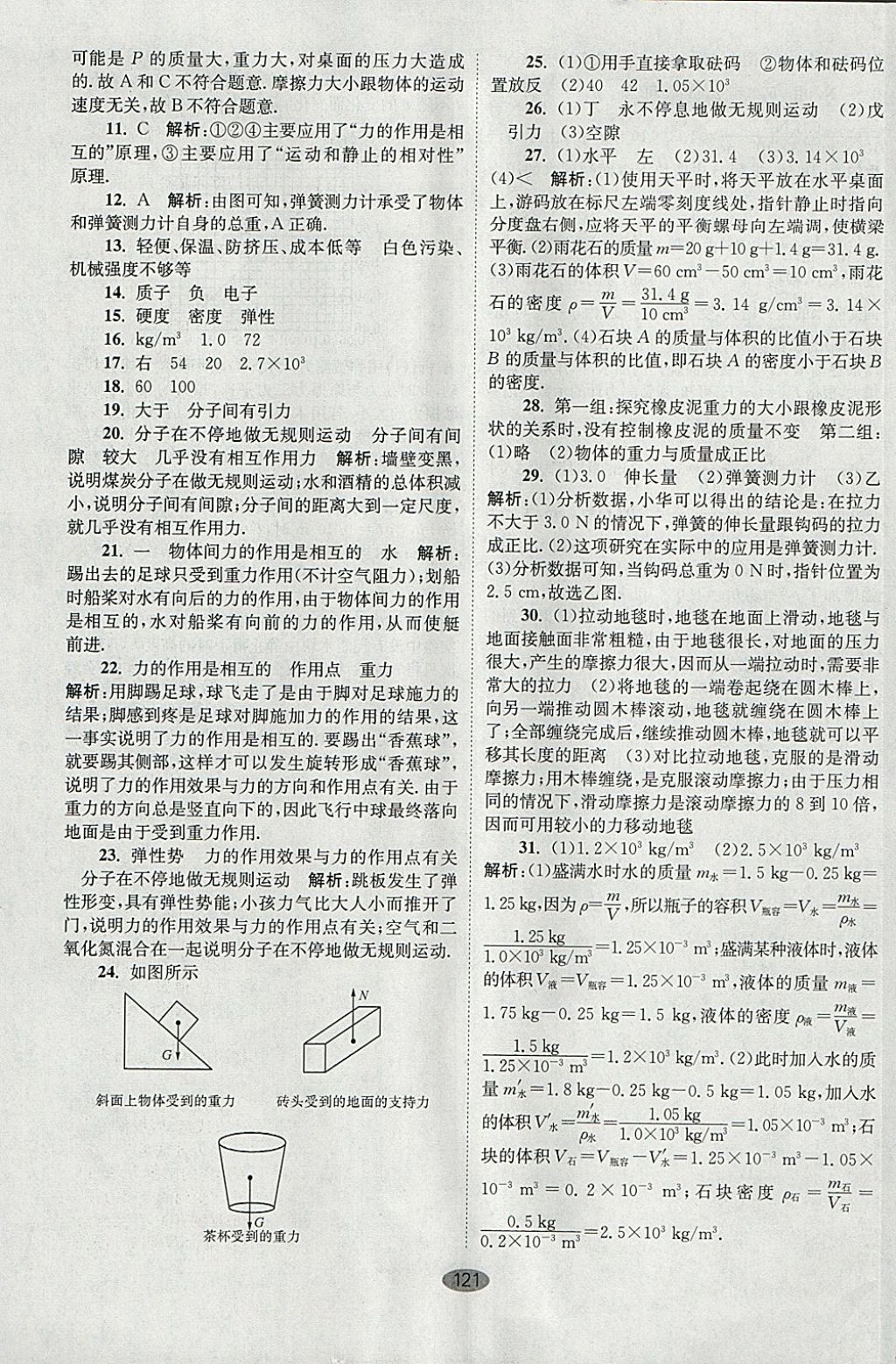 2018年初中物理小題狂做八年級下冊蘇科版提優(yōu)版 參考答案第49頁