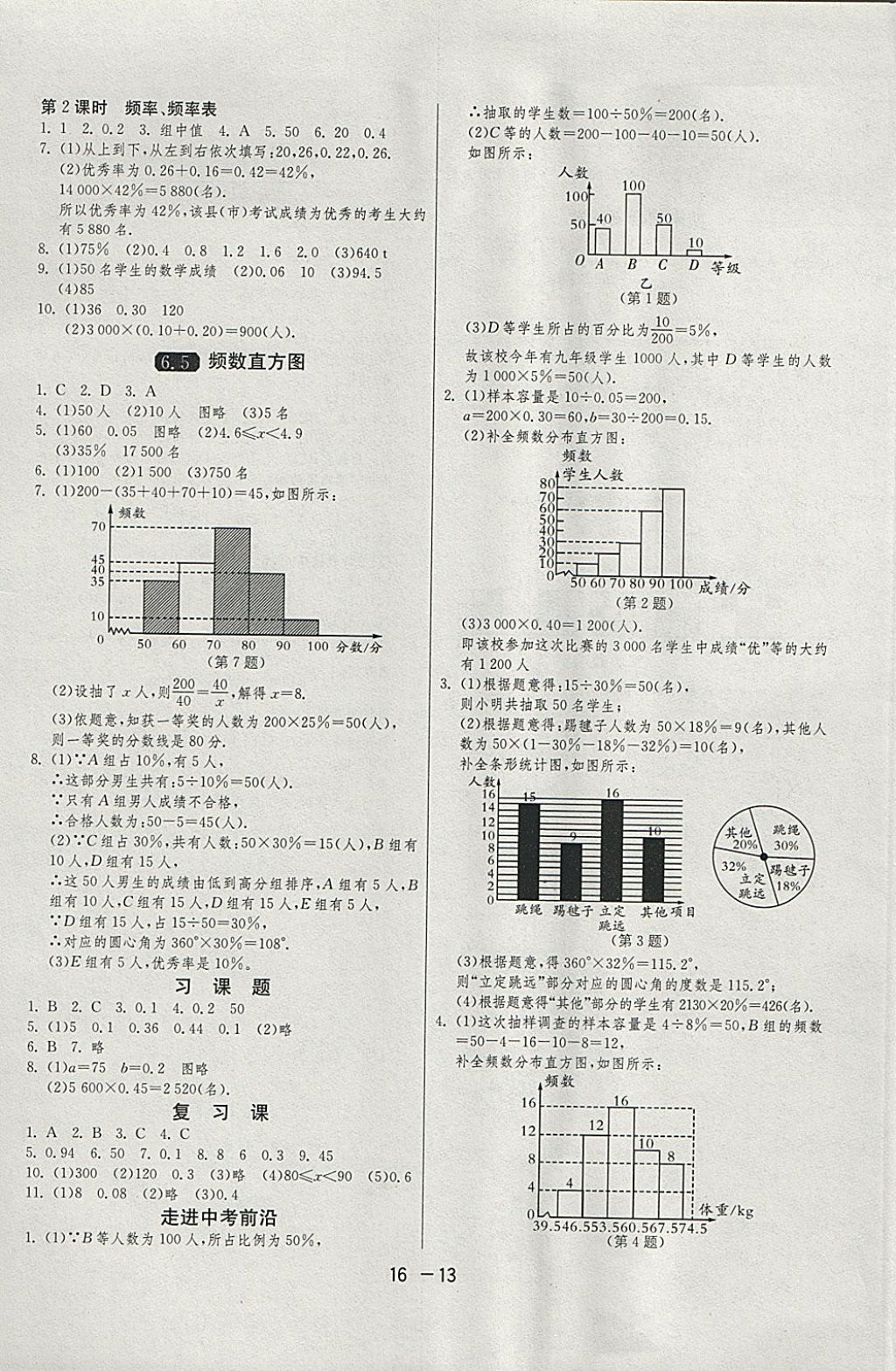 2018年1课3练单元达标测试七年级数学下册浙教版 参考答案第13页