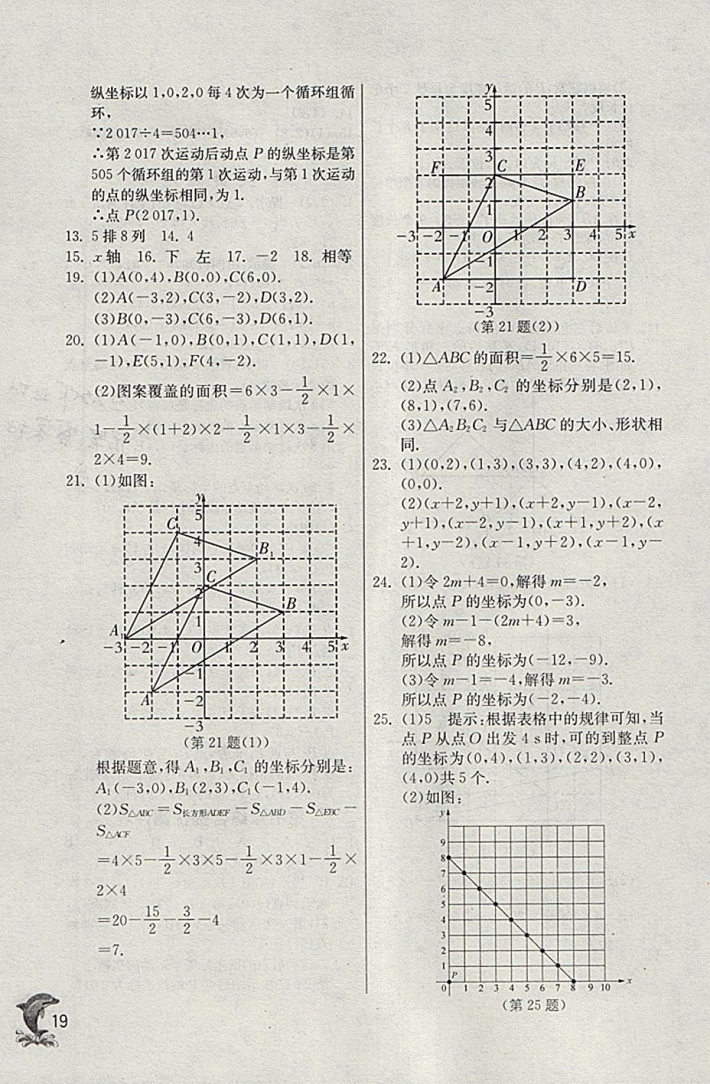 2018年實(shí)驗(yàn)班提優(yōu)訓(xùn)練七年級(jí)數(shù)學(xué)下冊(cè)天津?qū)０?nbsp;參考答案第19頁(yè)