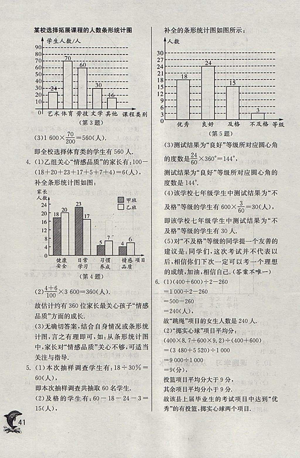 2018年實驗班提優(yōu)訓(xùn)練七年級數(shù)學(xué)下冊天津?qū)０?nbsp;參考答案第41頁