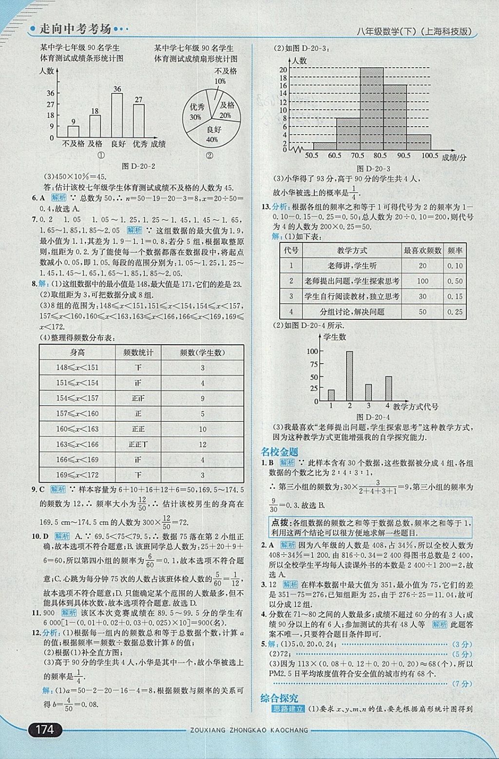 2018年走向中考考場(chǎng)八年級(jí)數(shù)學(xué)下冊(cè)滬科版 參考答案第40頁