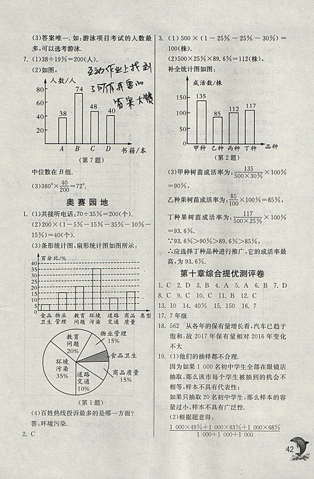 2018年實(shí)驗(yàn)班提優(yōu)訓(xùn)練七年級(jí)數(shù)學(xué)下冊(cè)天津?qū)０?nbsp;參考答案第42頁(yè)