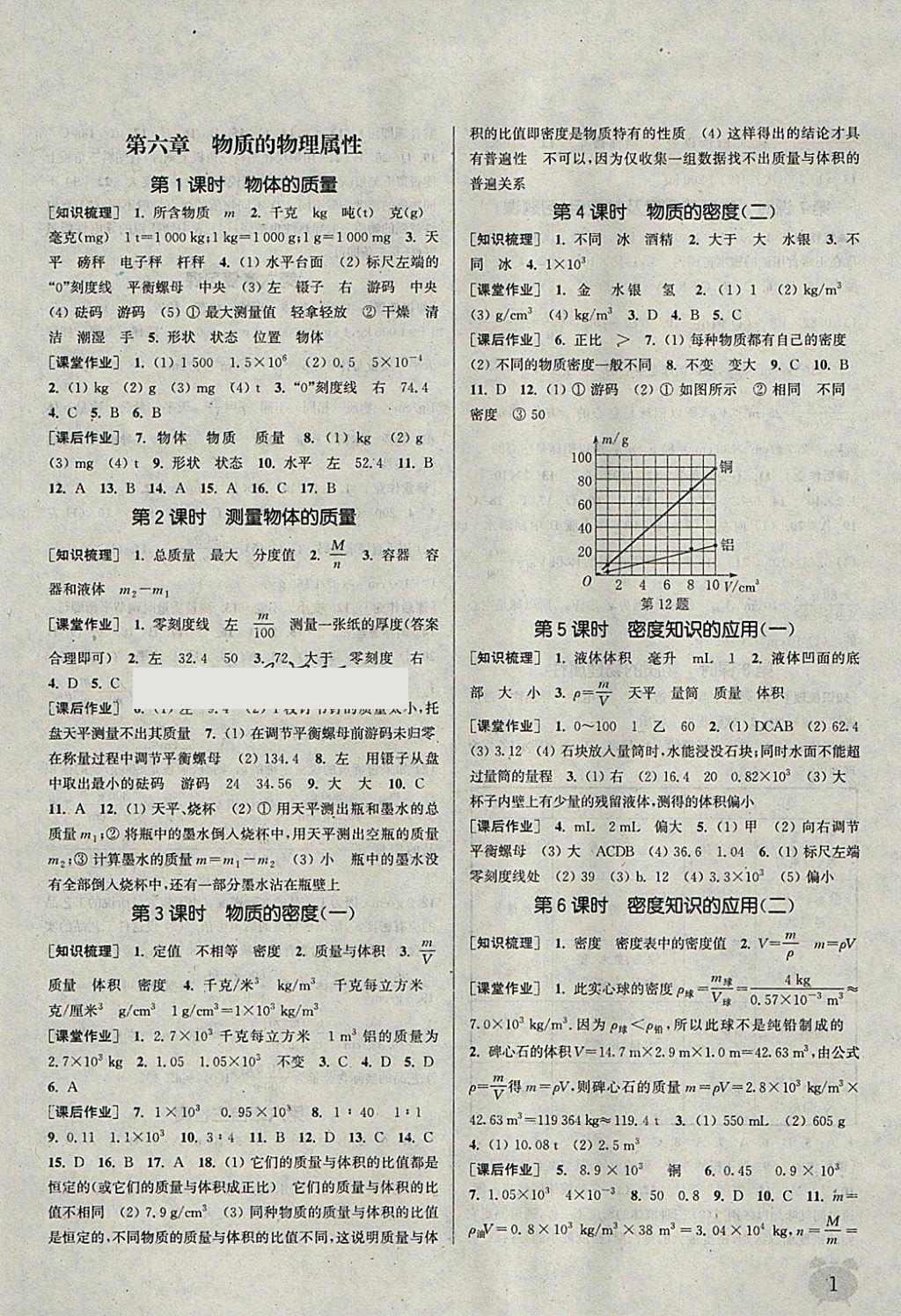 2018年通城學(xué)典課時(shí)作業(yè)本八年級(jí)物理下冊(cè)蘇科版江蘇專用 參考答案第1頁(yè)