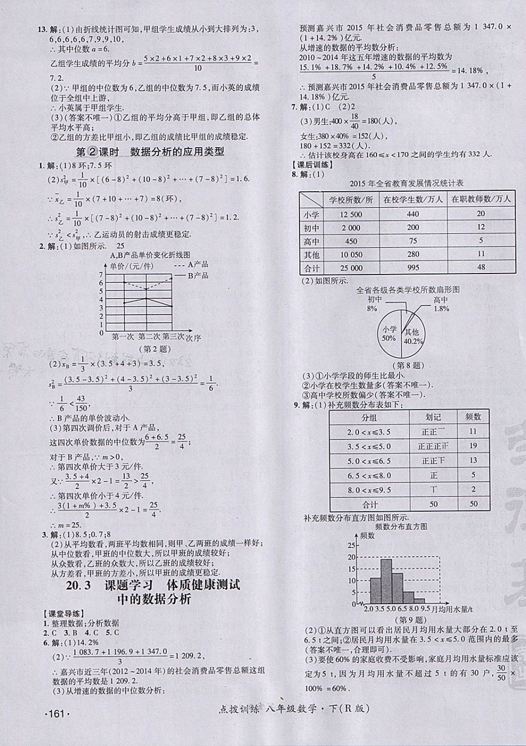 2018年点拨训练八年级数学下册人教版 参考答案第47页