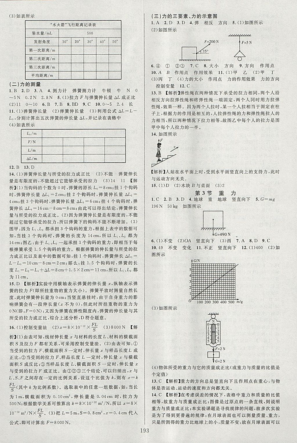 2018年全優(yōu)方案夯實與提高七年級科學(xué)下冊浙教版 參考答案第9頁