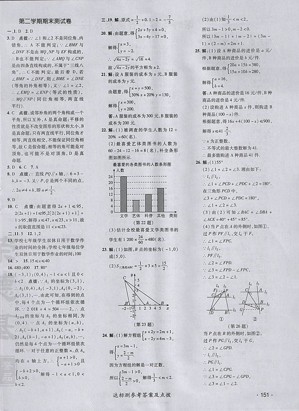 2018年點(diǎn)撥訓(xùn)練七年級(jí)數(shù)學(xué)下冊(cè)人教版 參考答案第6頁(yè)