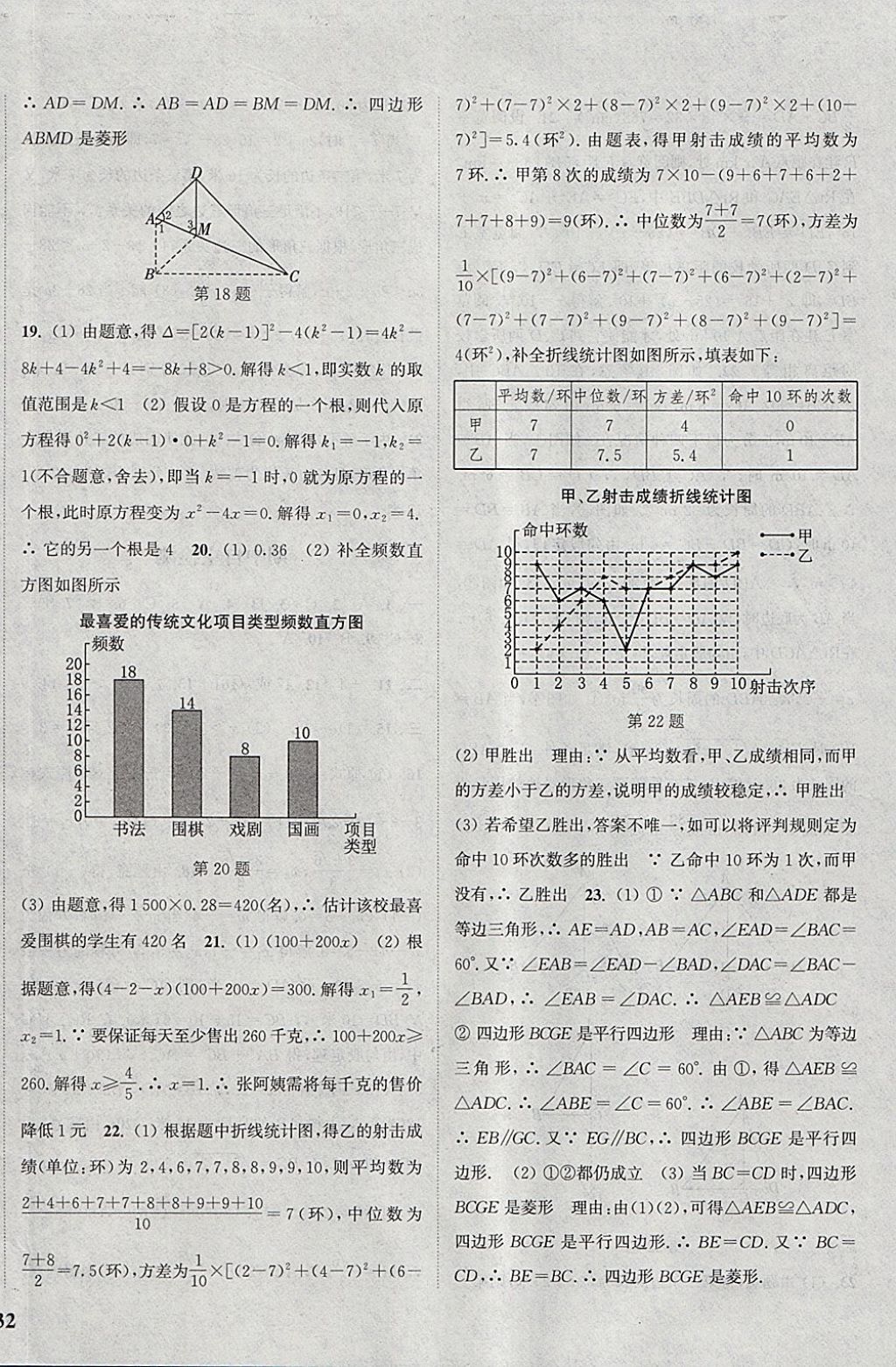 2018年通城学典课时作业本八年级数学下册沪科版 参考答案第28页