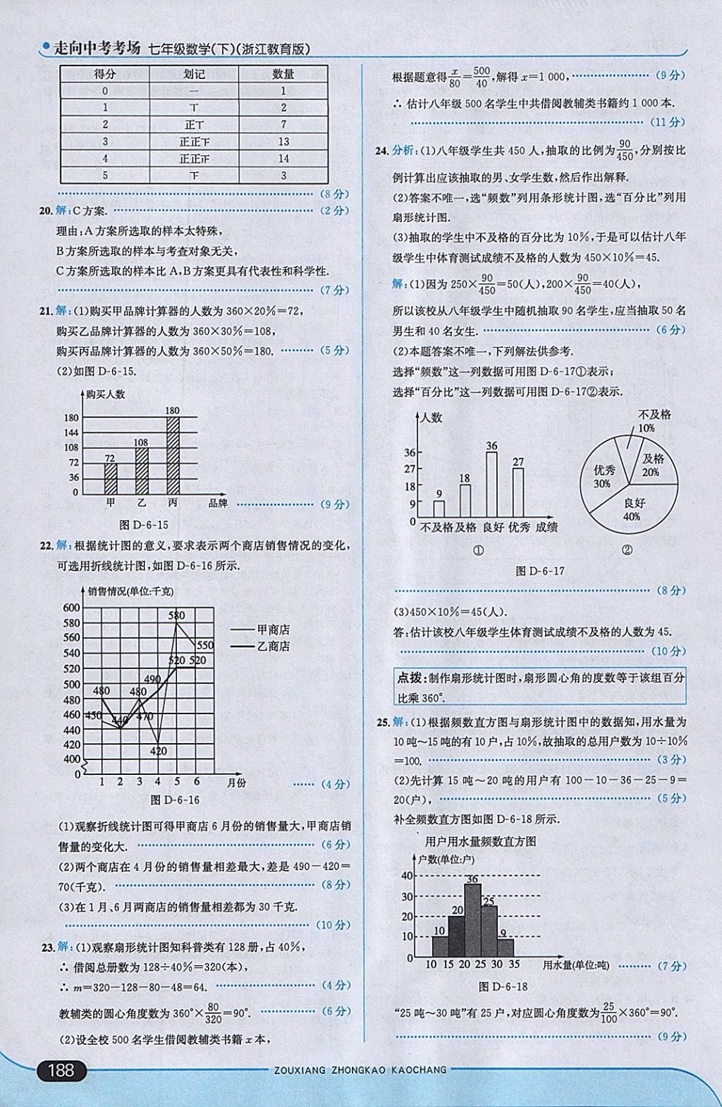 2018年走向中考考場七年級(jí)數(shù)學(xué)下冊(cè)浙教版 參考答案第46頁