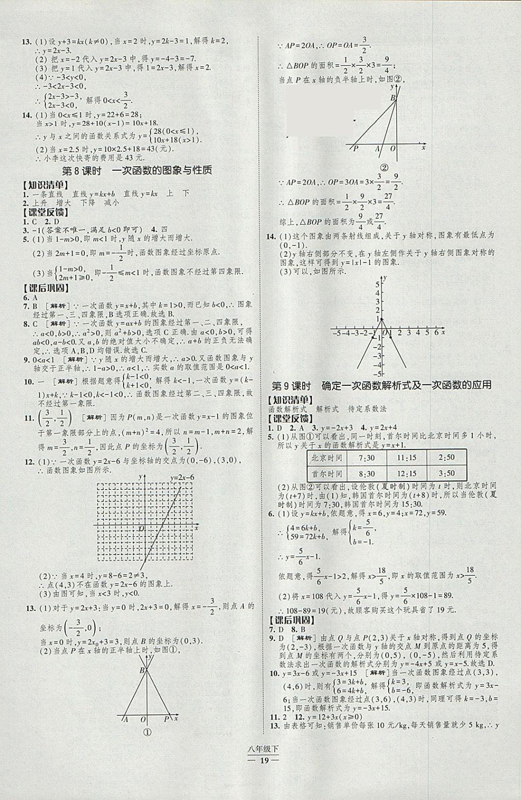 2018年经纶学典新课时作业八年级数学下册人教版 参考答案第19页