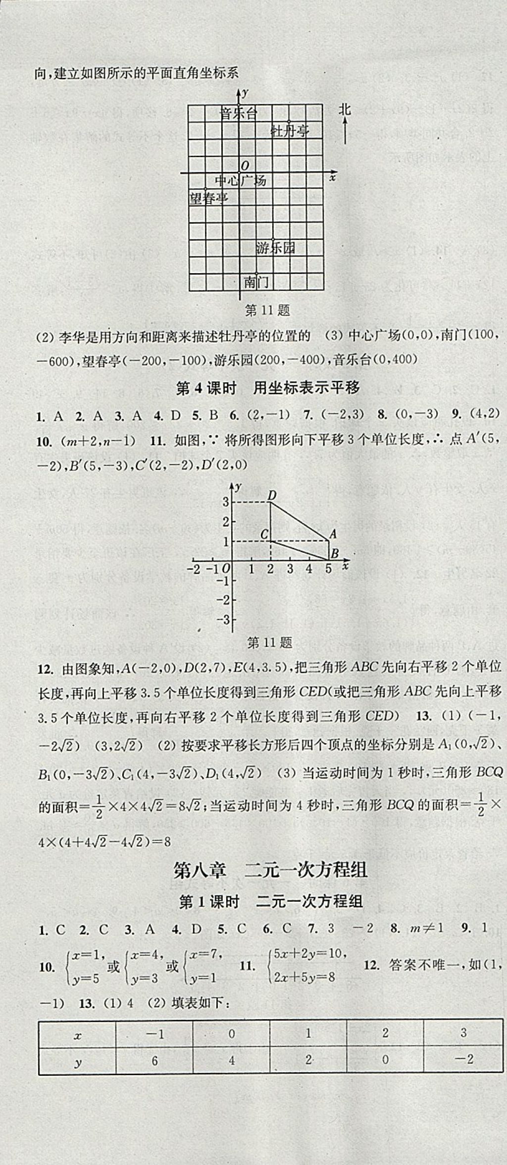 2018年通城學典活頁檢測七年級數(shù)學下冊人教版 參考答案第7頁