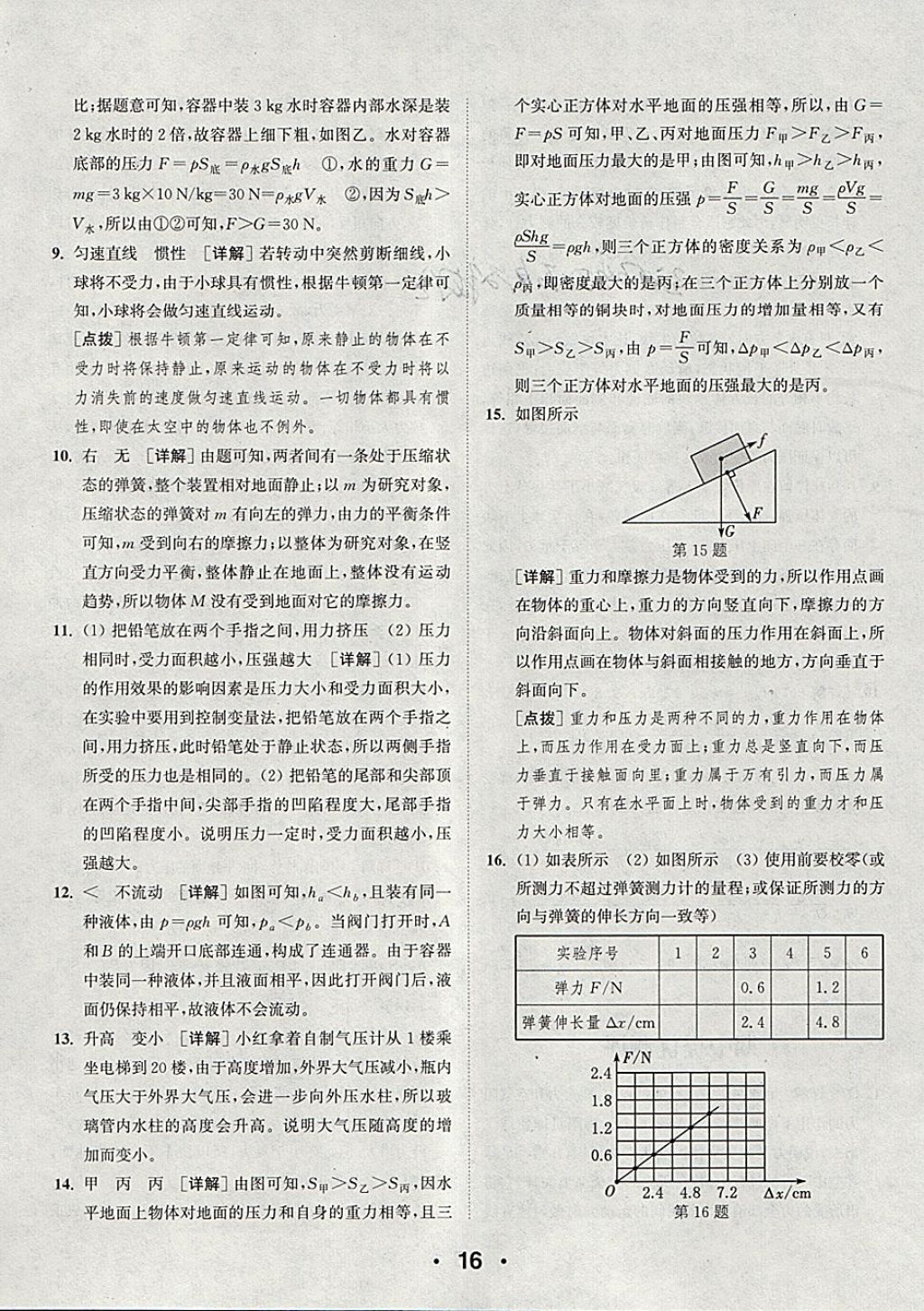 2018年通城學典初中物理提優(yōu)能手八年級下冊人教版 參考答案第16頁