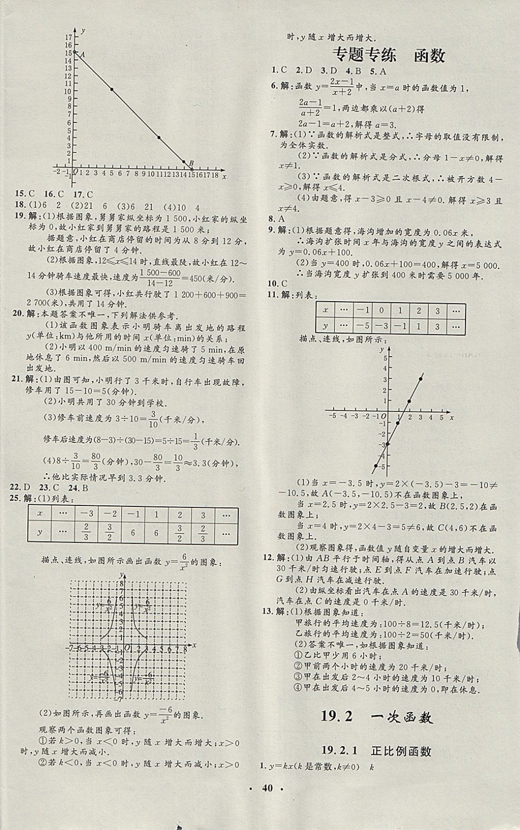 2018年非常1加1完全題練八年級(jí)數(shù)學(xué)下冊(cè)人教版 參考答案第12頁(yè)