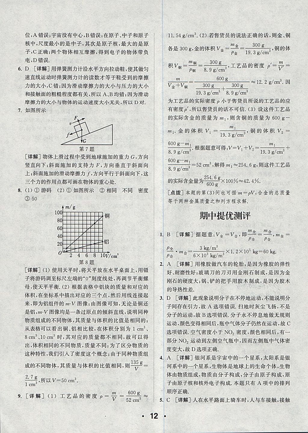 2018年通城學(xué)典初中物理提優(yōu)能手八年級下冊蘇科版 參考答案第12頁