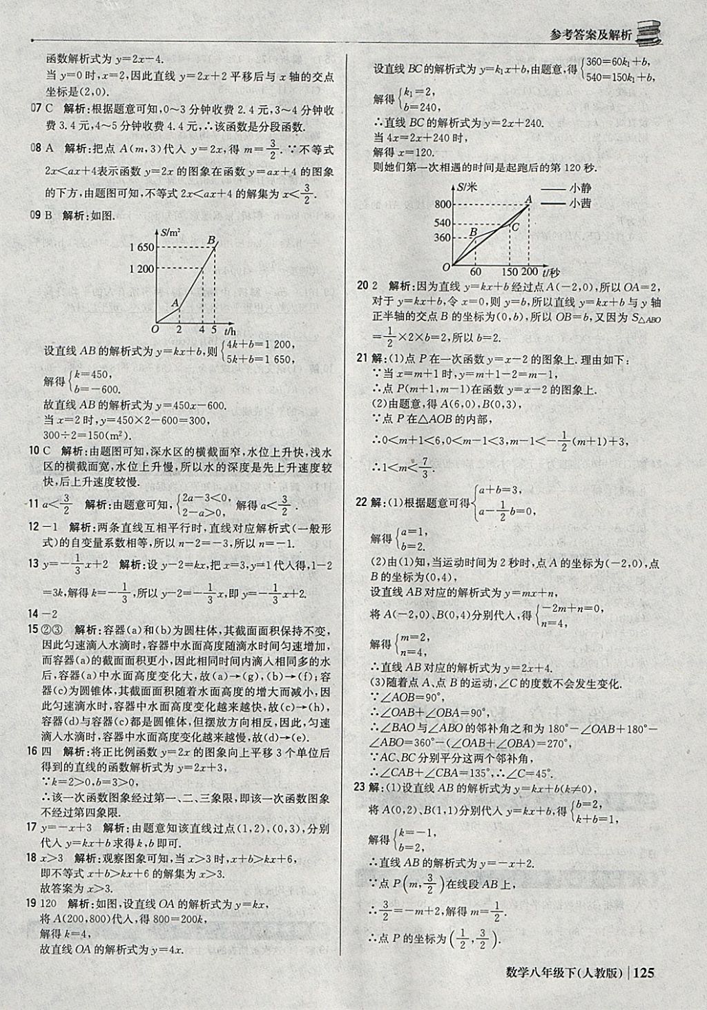 2018年1加1轻巧夺冠优化训练八年级数学下册人教版银版 参考答案第30页