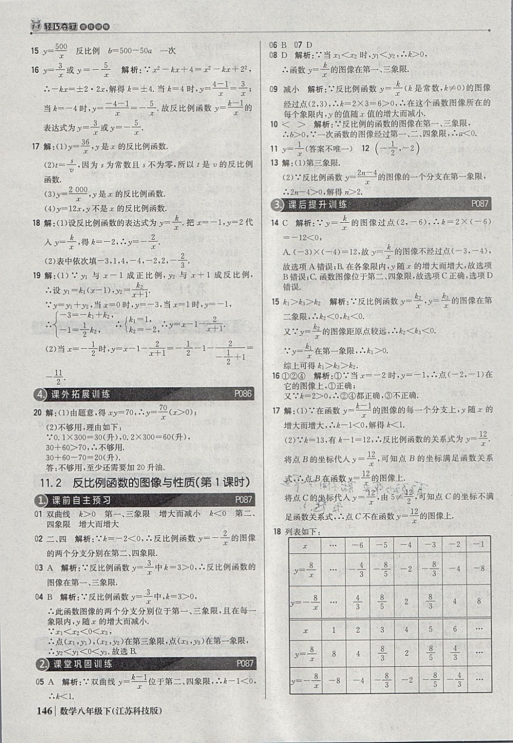 2018年1加1轻巧夺冠优化训练八年级数学下册苏科版银版 参考答案第27页