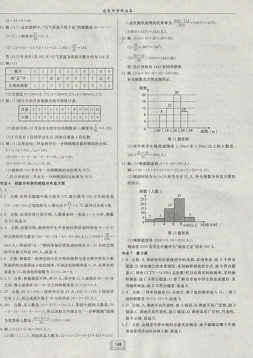 2018年启东中学作业本八年级数学下册江苏版 参考答案第4页