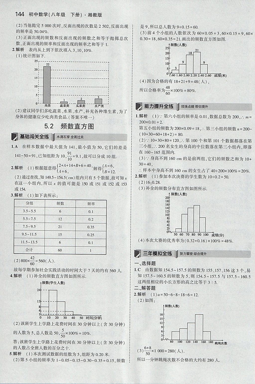 2018年5年中考3年模擬初中數(shù)學(xué)八年級下冊湘教版 參考答案第35頁