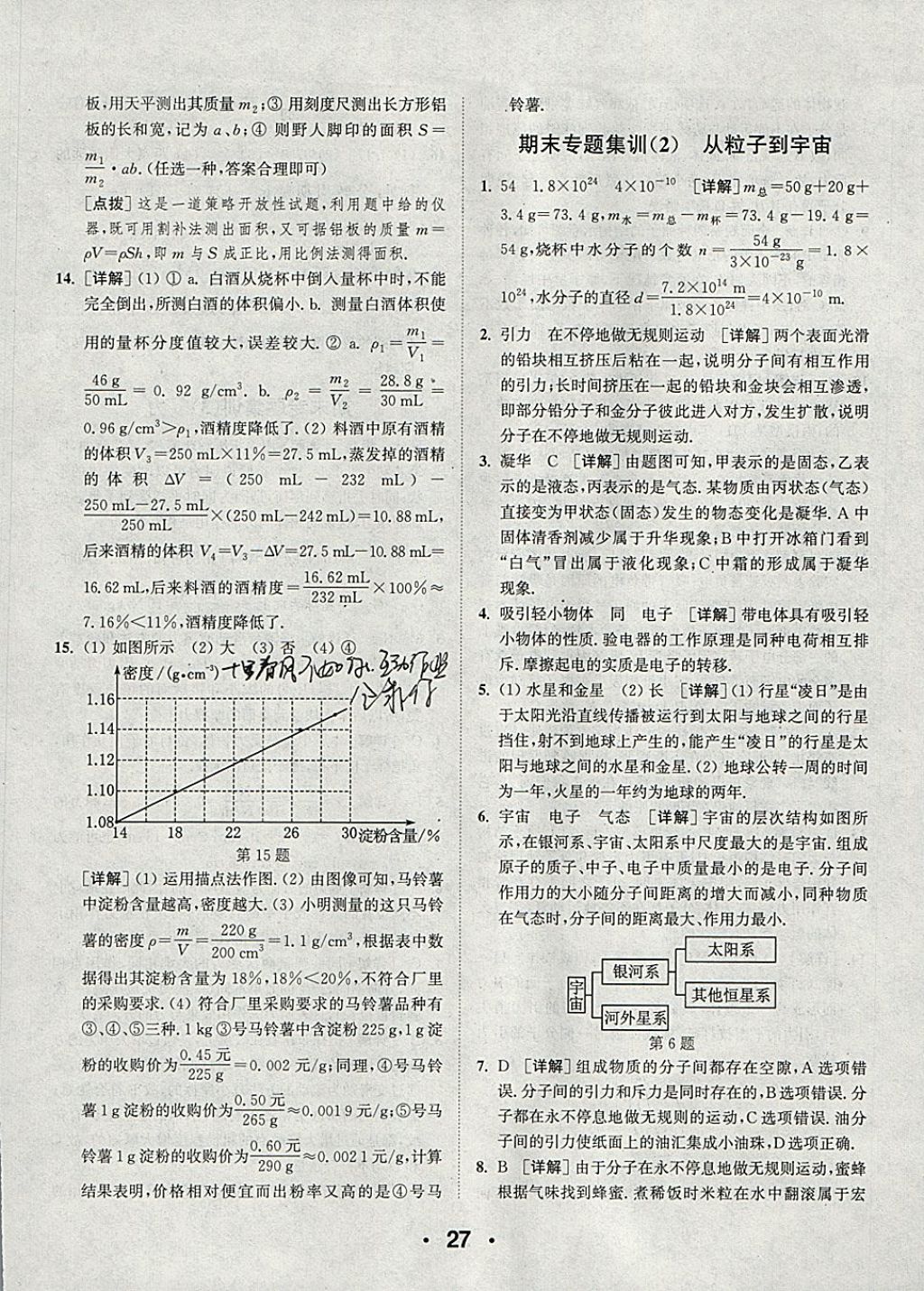 2018年通城學(xué)典初中物理提優(yōu)能手八年級(jí)下冊(cè)蘇科版 參考答案第27頁(yè)