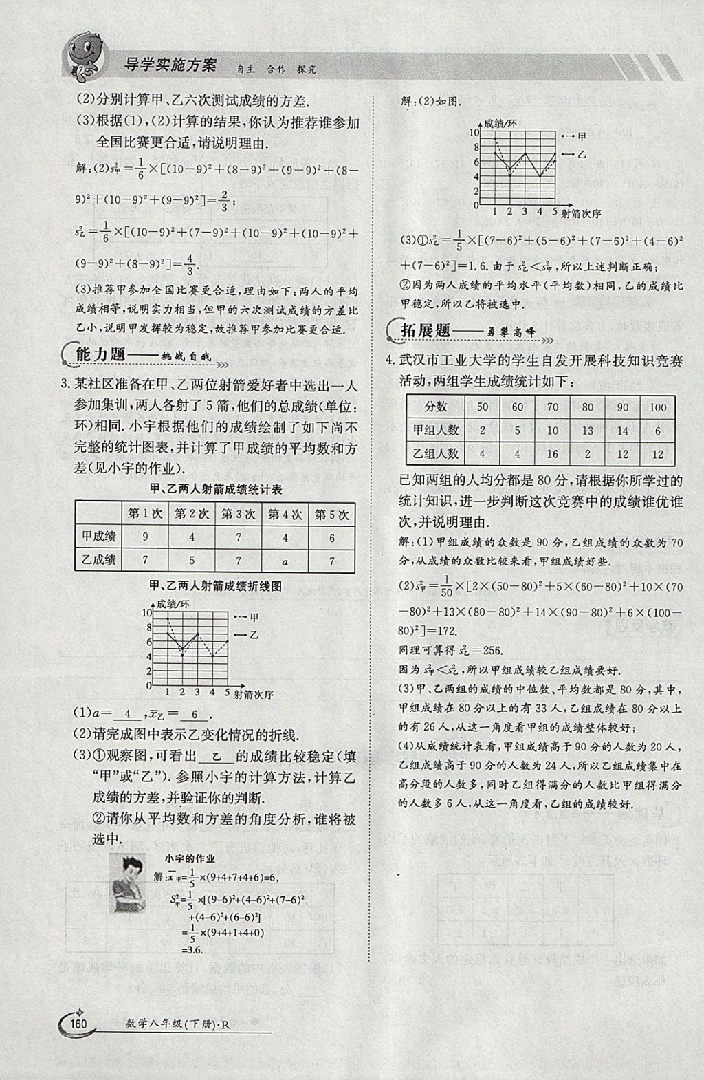 2018年金太陽(yáng)導(dǎo)學(xué)案八年級(jí)數(shù)學(xué)下冊(cè)人教版 參考答案第28頁(yè)