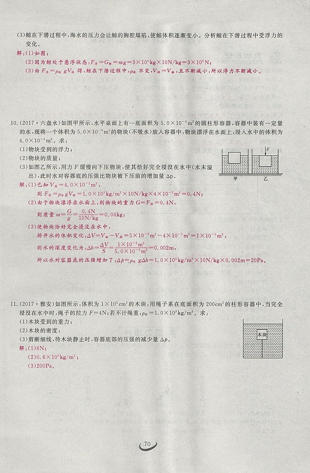 2018年思維新觀察八年級(jí)物理下冊(cè) 參考答案第122頁(yè)