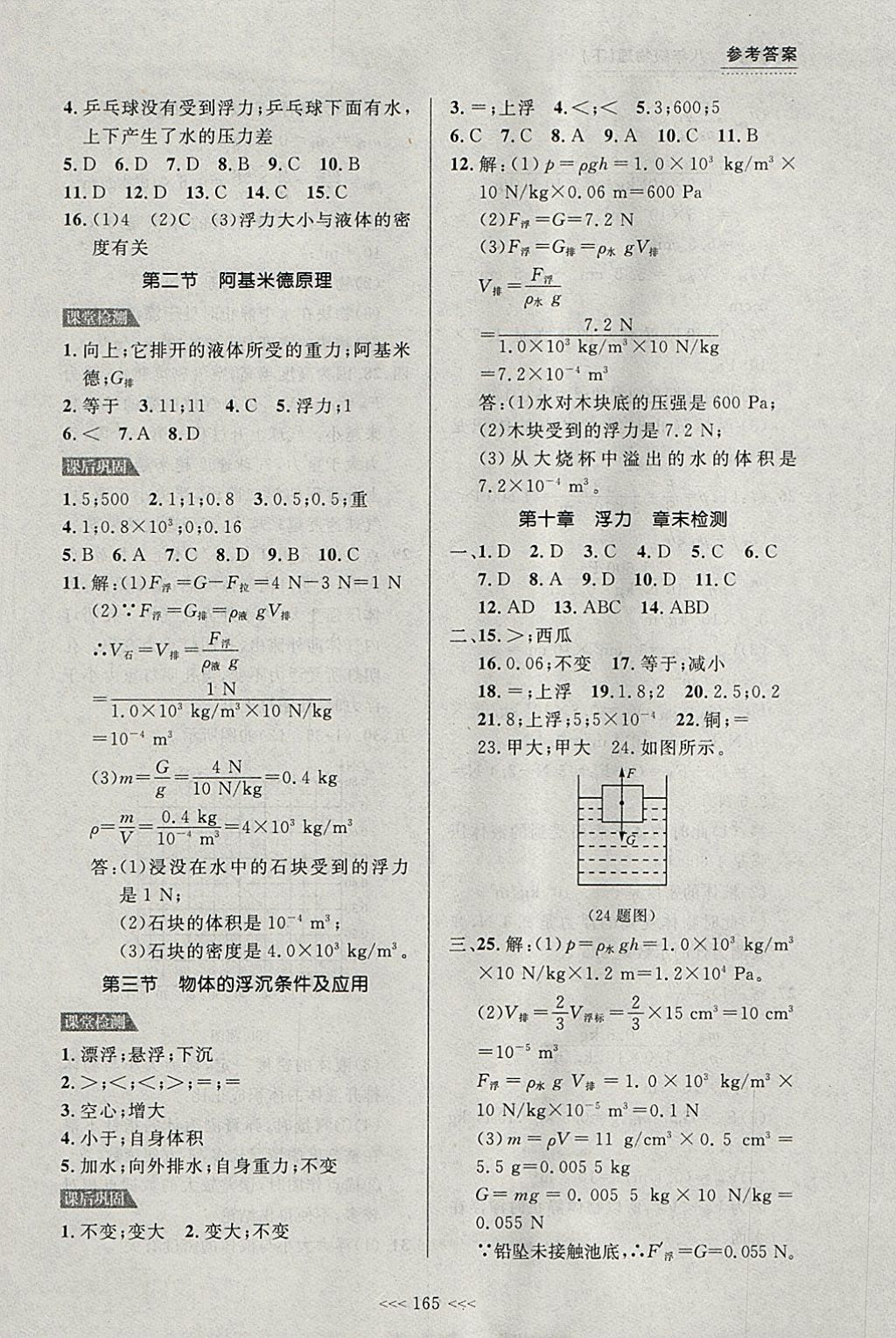 2018年中考快遞課課幫八年級(jí)物理下冊(cè)大連專用 參考答案第9頁(yè)