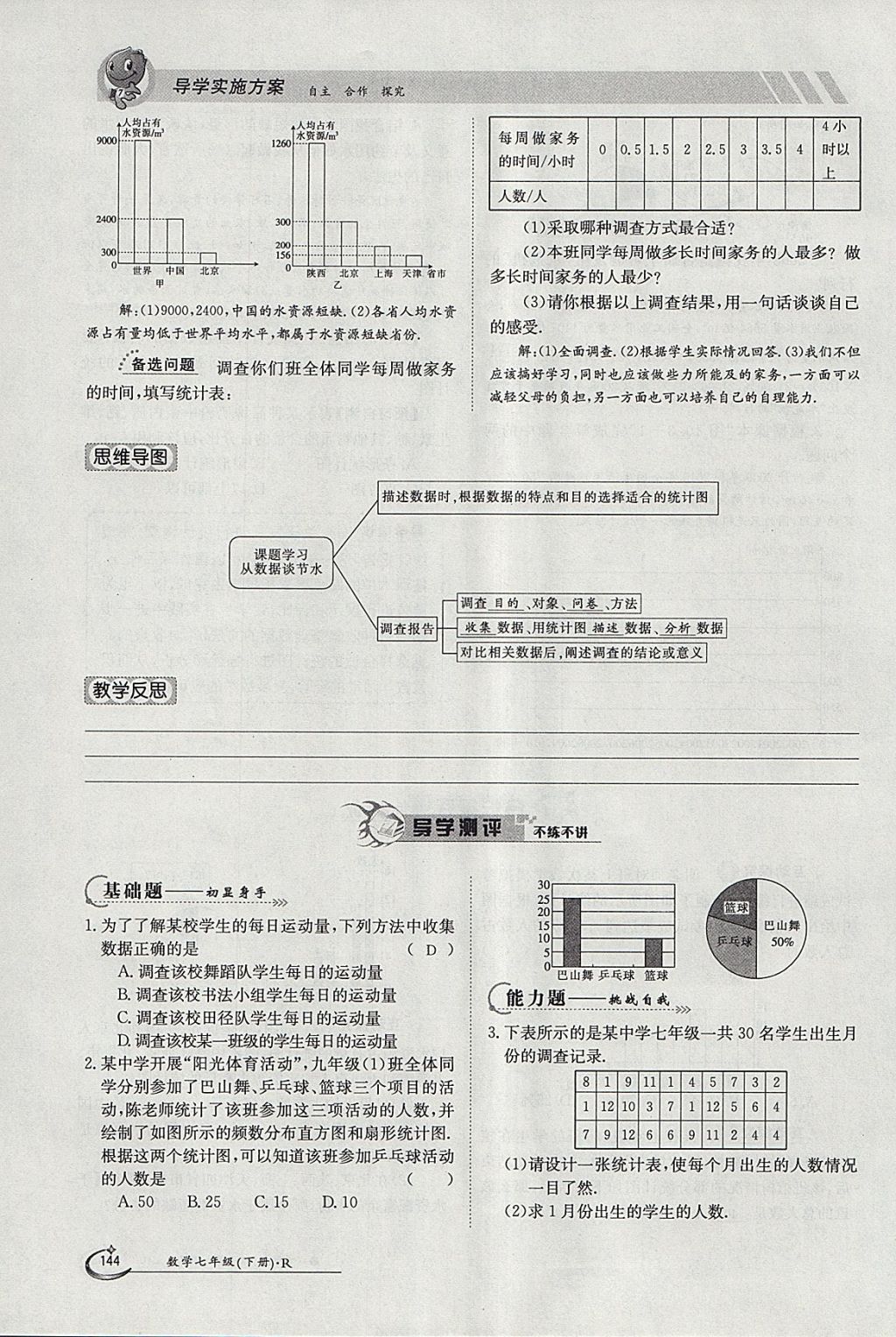 2018年金太陽導(dǎo)學(xué)案七年級數(shù)學(xué)下冊人教版 參考答案第156頁