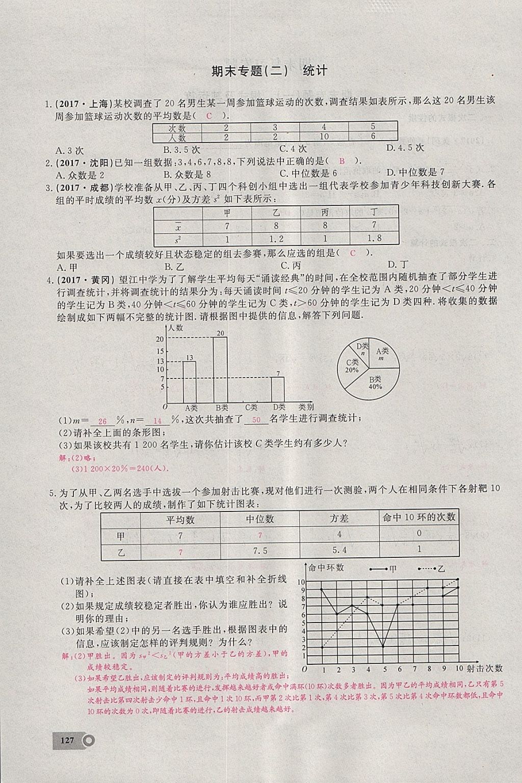 2018年思維新觀察八年級數(shù)學(xué)下冊 參考答案第2頁