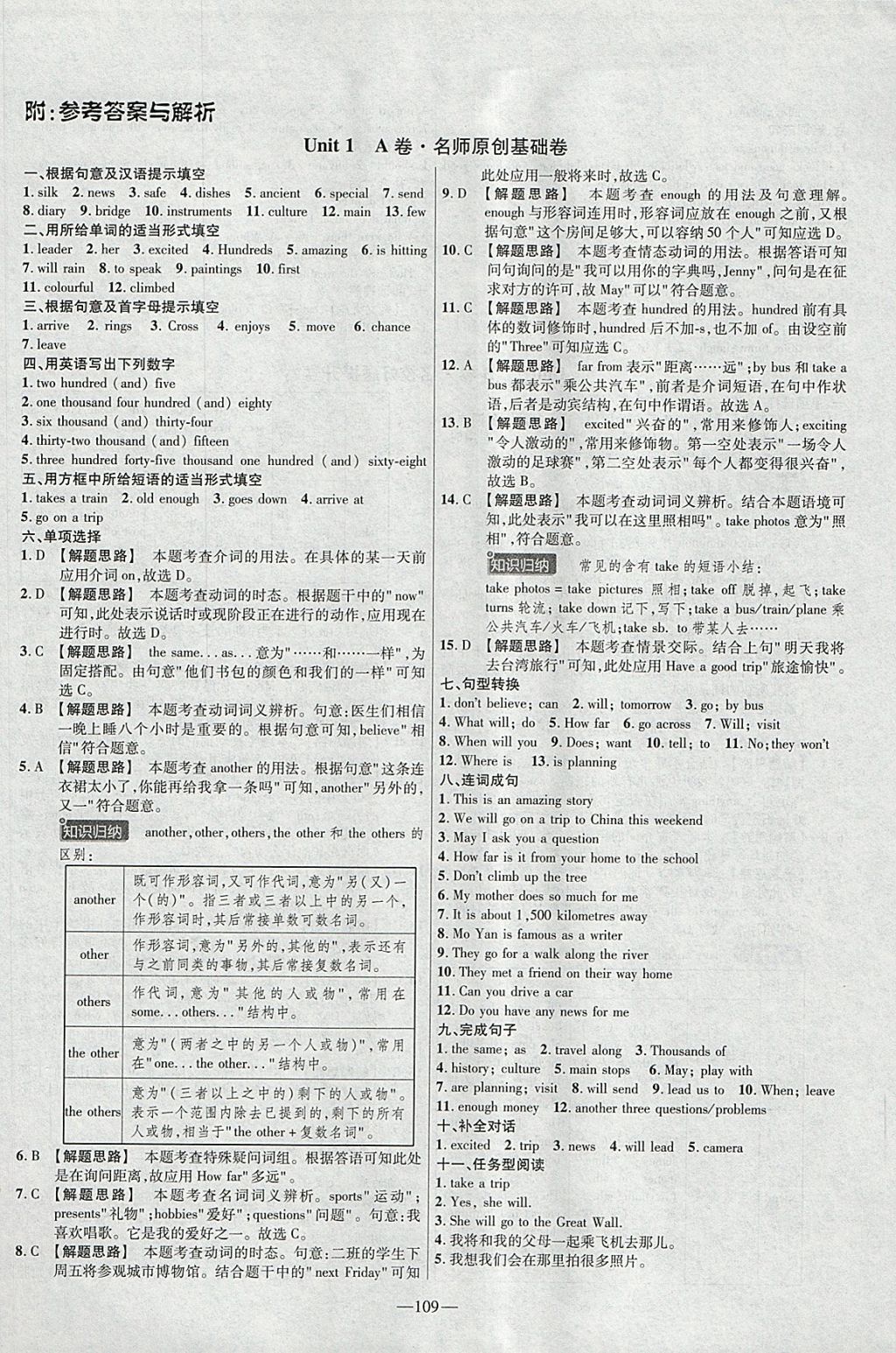 2018年金考卷活頁題選七年級英語下冊冀教版 參考答案第1頁