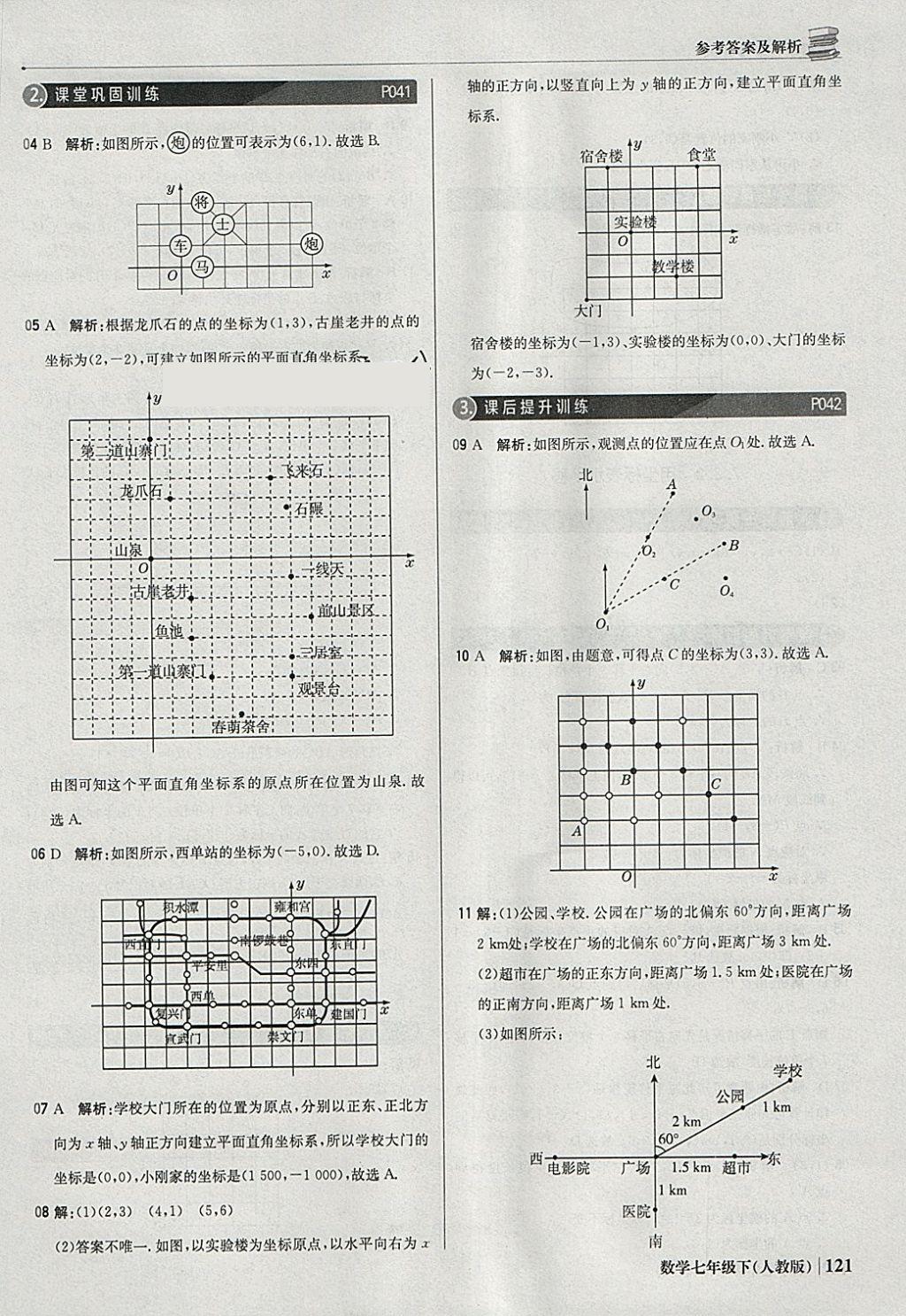 2018年1加1轻巧夺冠优化训练七年级数学下册人教版银版 参考答案第18页