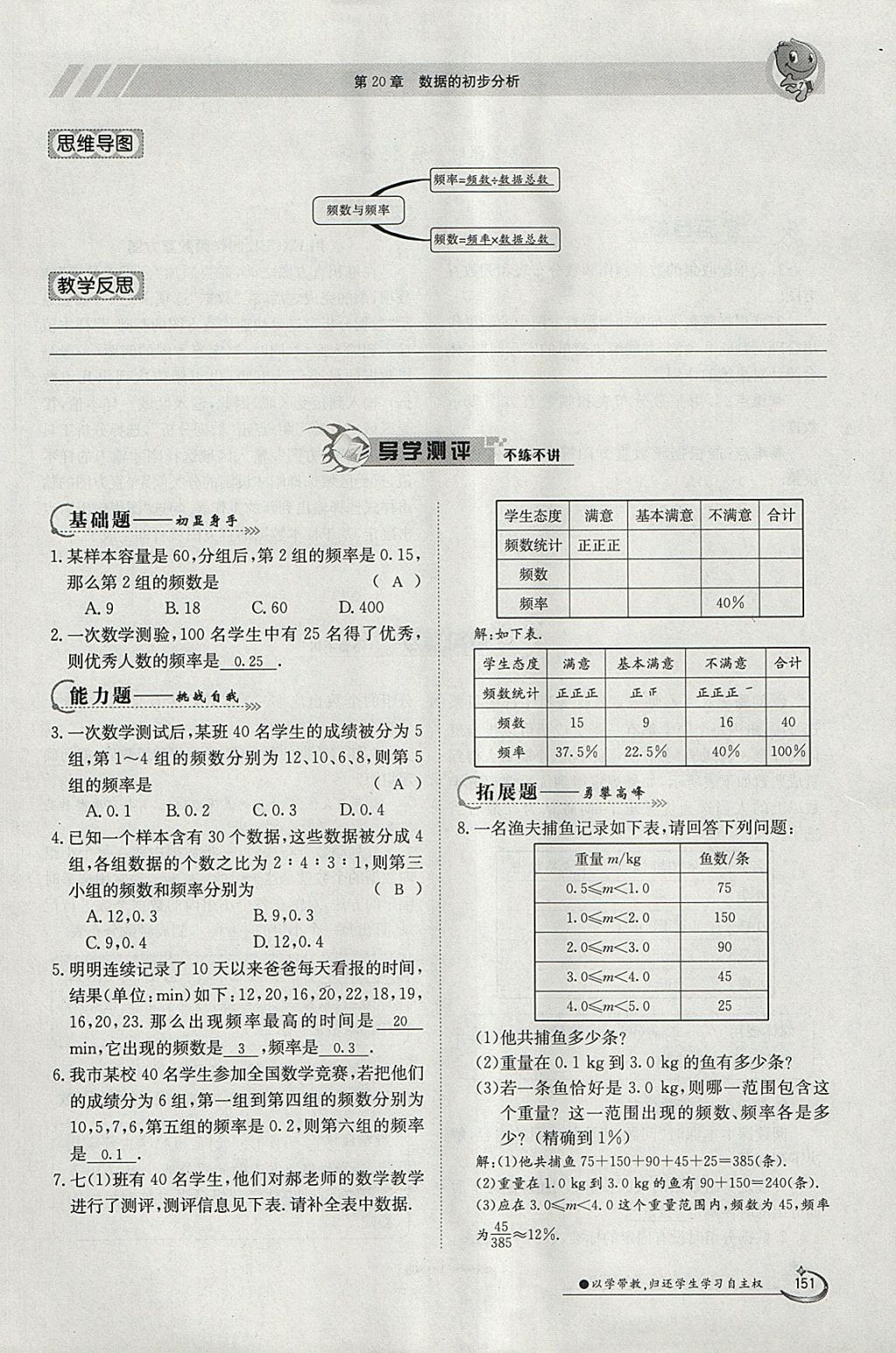 2018年金太陽導(dǎo)學(xué)案八年級(jí)數(shù)學(xué)下冊滬科版 參考答案第151頁