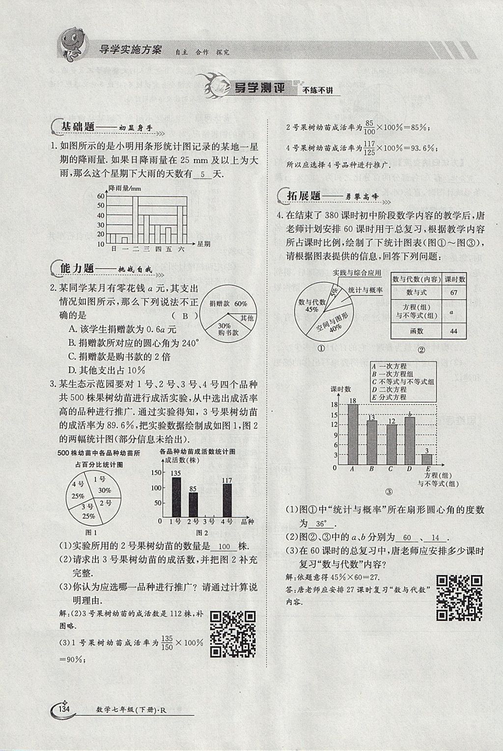 2018年金太陽(yáng)導(dǎo)學(xué)案七年級(jí)數(shù)學(xué)下冊(cè)人教版 參考答案第146頁(yè)