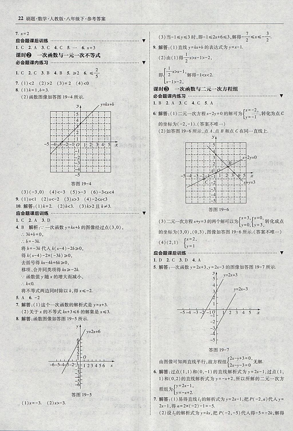 2018年北大綠卡刷題八年級數(shù)學下冊人教版1 參考答案第21頁