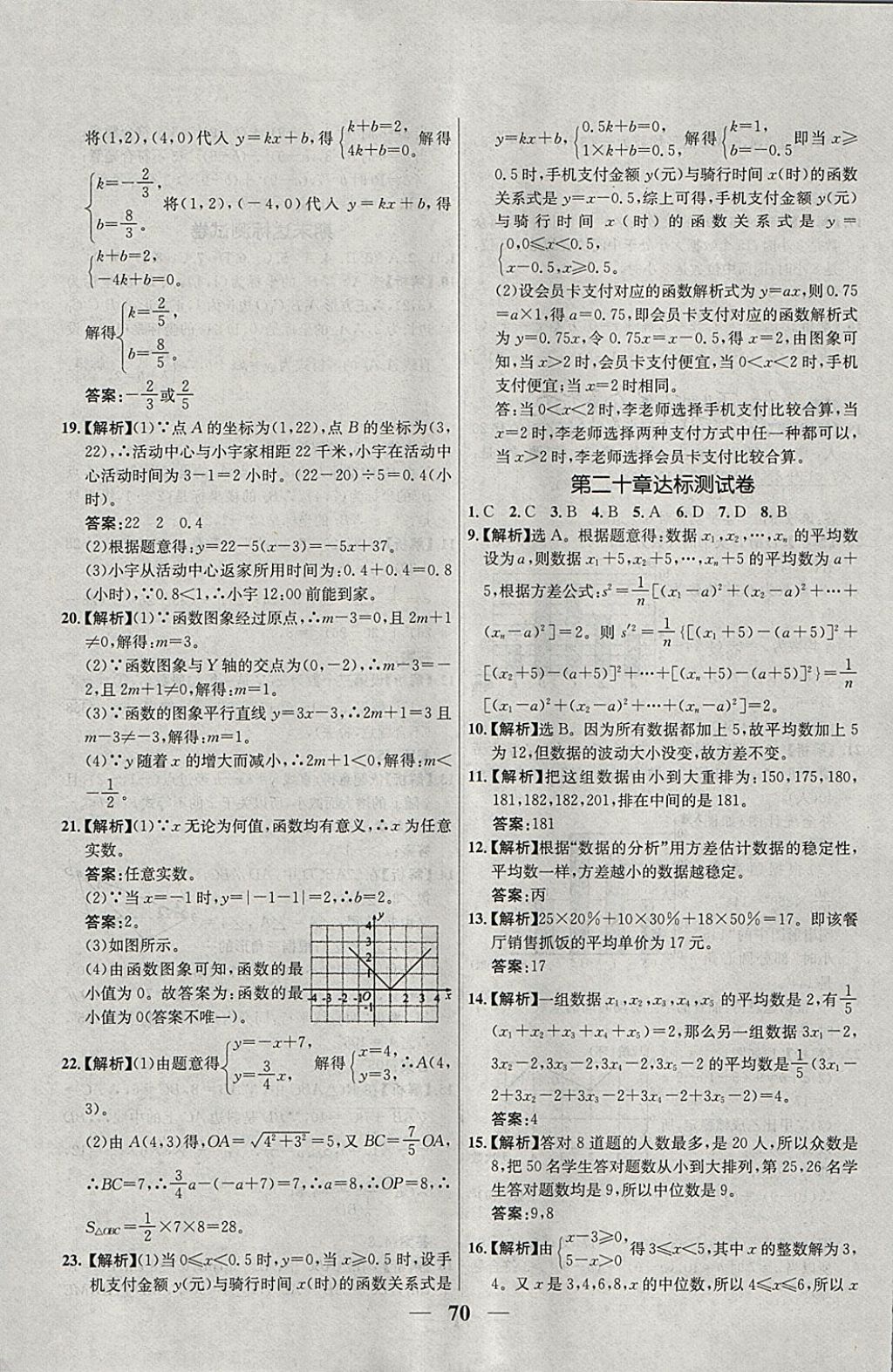 2018年優(yōu)化課堂必備滿(mǎn)分特訓(xùn)方案試題研究八年級(jí)數(shù)學(xué)下冊(cè)人教版 參考答案第42頁(yè)