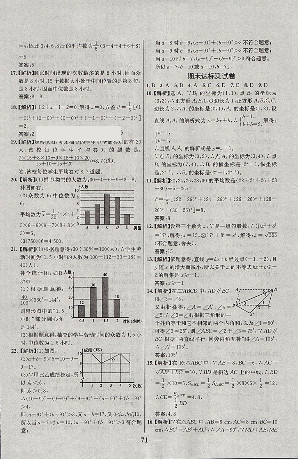 2018年優(yōu)化課堂必備滿分特訓(xùn)方案試題研究八年級數(shù)學(xué)下冊人教版 參考答案第43頁