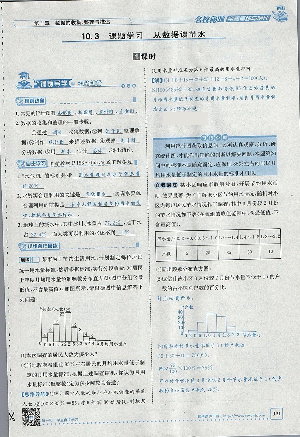 2018年名校秘题全程导练七年级数学下册人教版 参考答案第131页