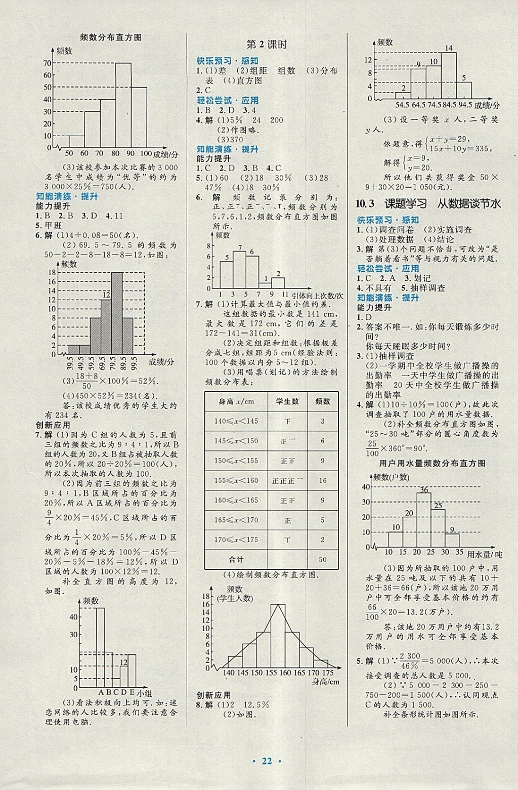 2018年初中同步測控優(yōu)化設(shè)計七年級數(shù)學(xué)下冊人教版福建專版 參考答案第8頁