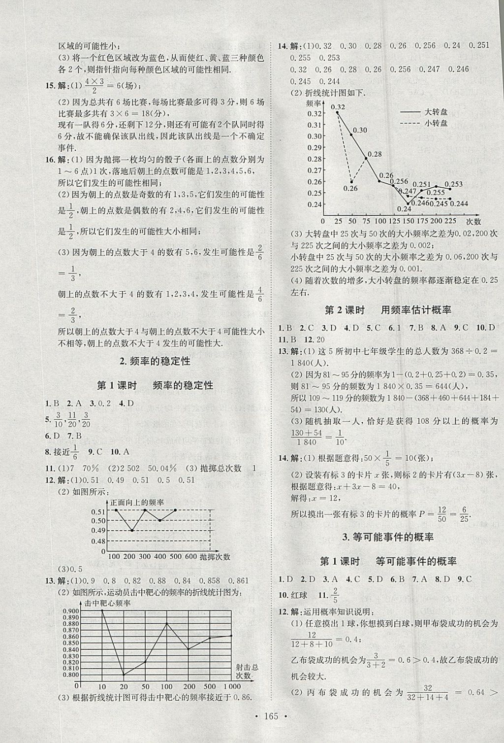 2018年思路教練同步課時作業(yè)七年級數(shù)學(xué)下冊北師大版 參考答案第17頁