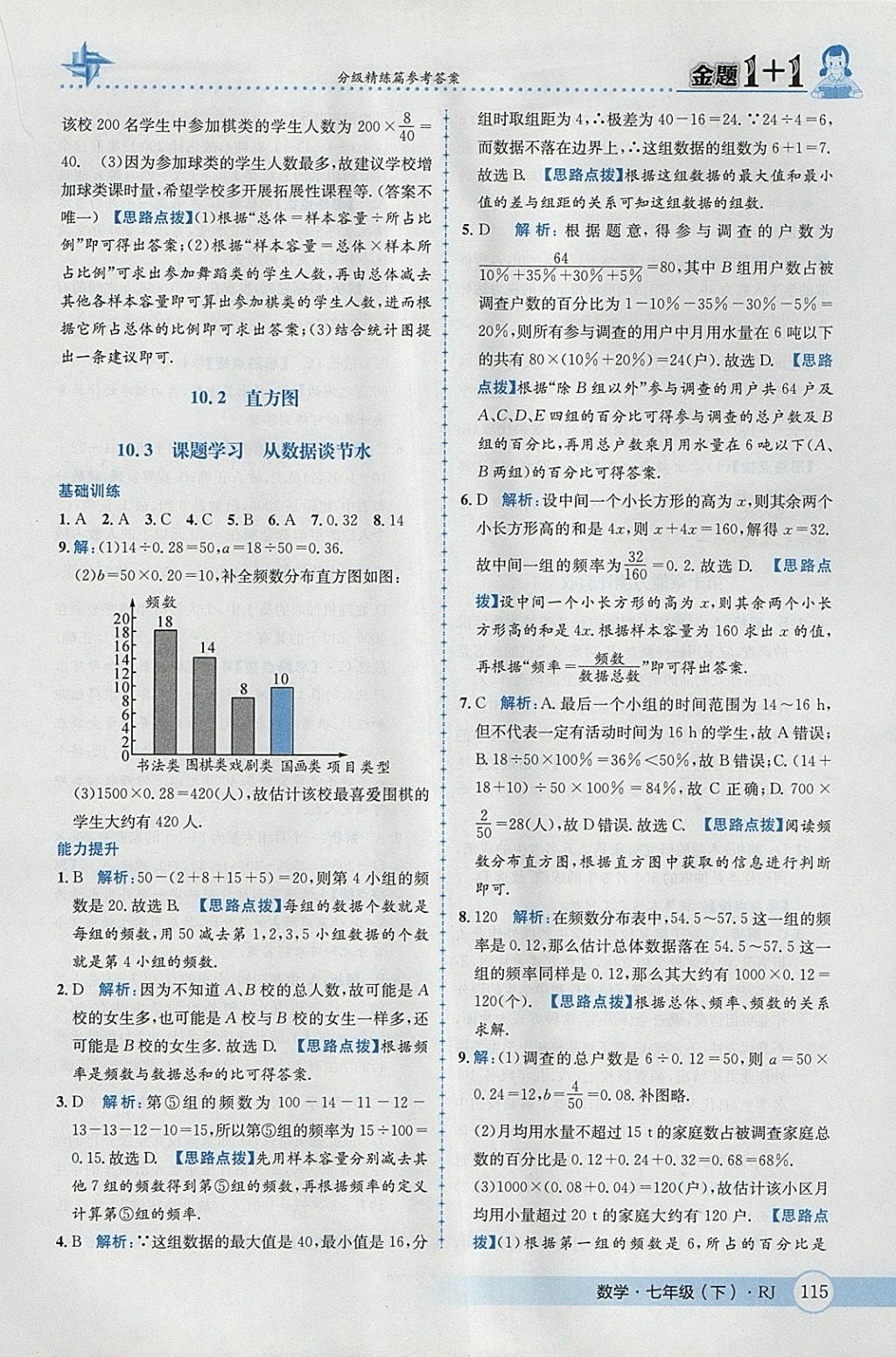 2018年金題1加1七年級數(shù)學(xué)下冊人教版 參考答案第41頁